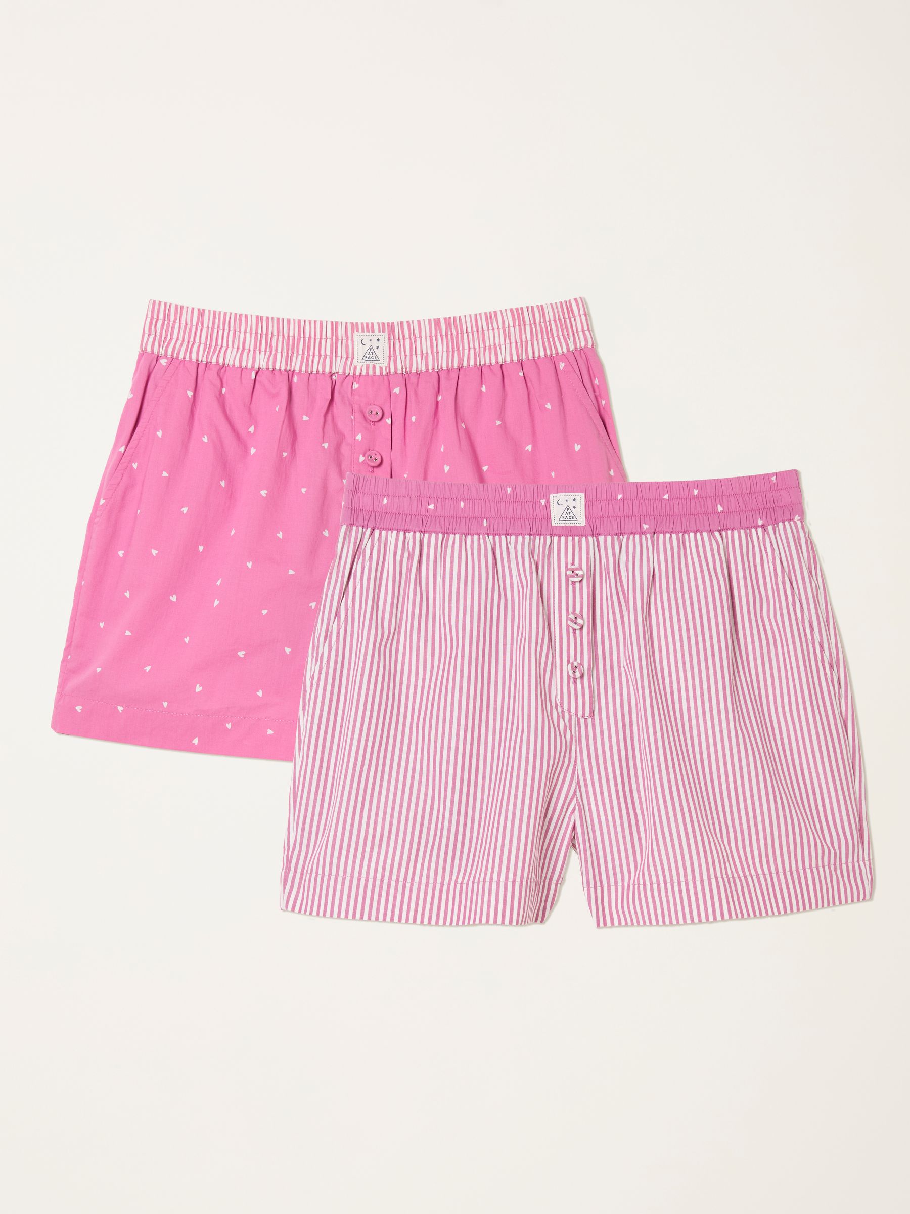 Pink 2 Pack Boyfriend Pyjama Short Set - Image 1 of 6