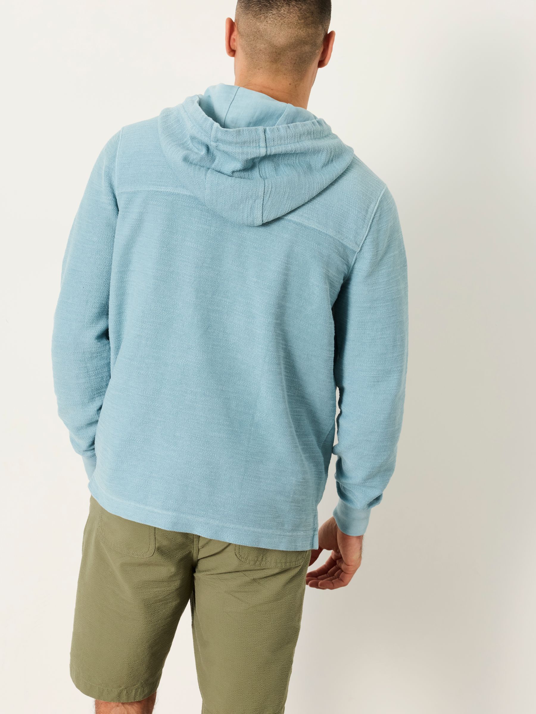 Chambray Blue Beach Half Neck Hoodie - Image 2 of 6