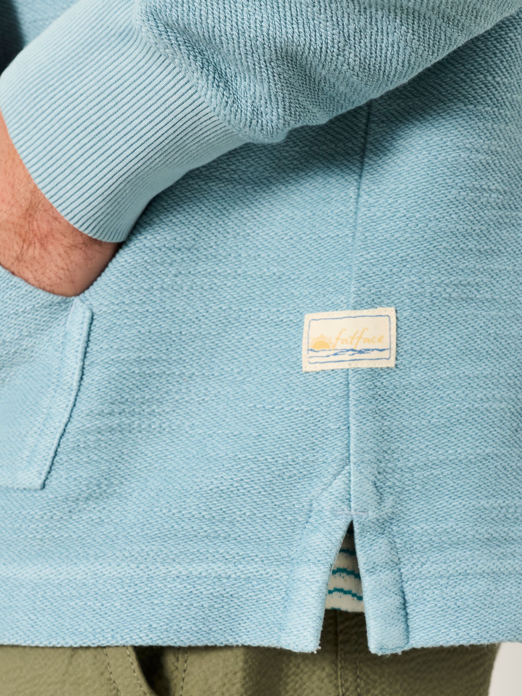 Chambray Blue Beach Half Neck Hoodie - Image 5 of 6