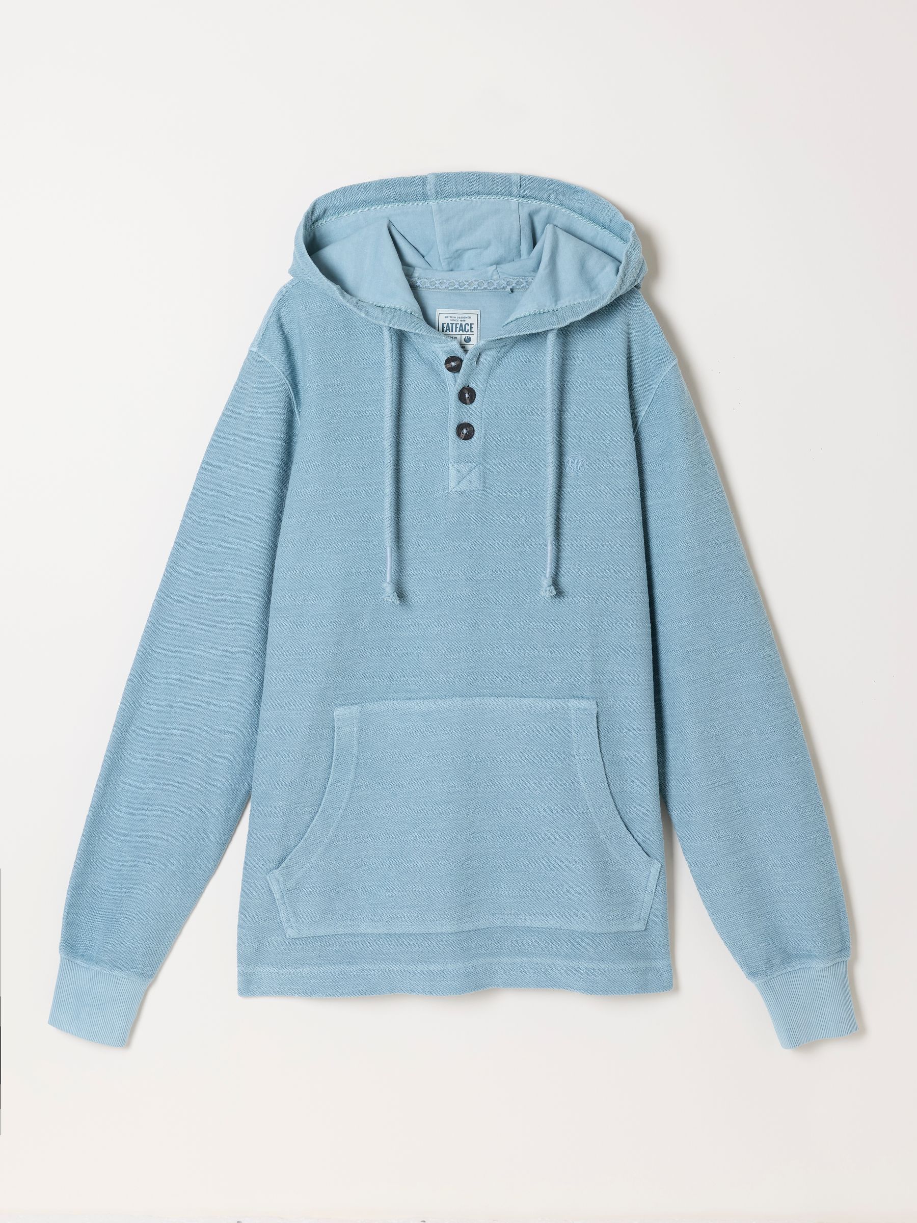 Chambray Blue Beach Half Neck Hoodie - Image 6 of 6
