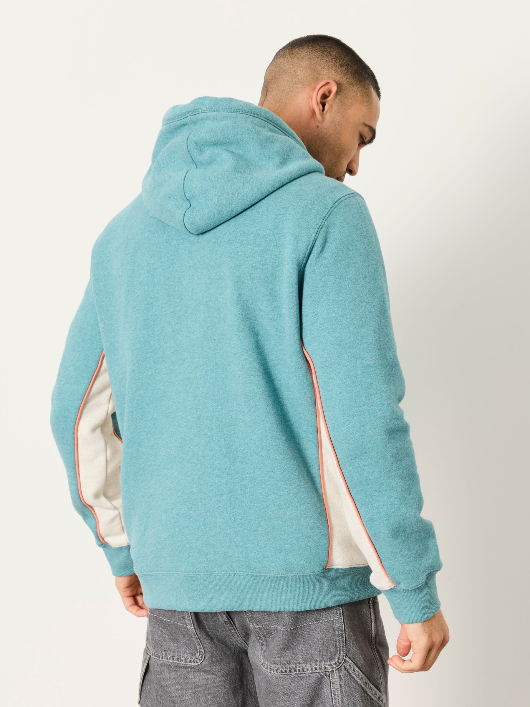 Brooke Teal Blue Colourblock Hoodie - Image 2 of 5