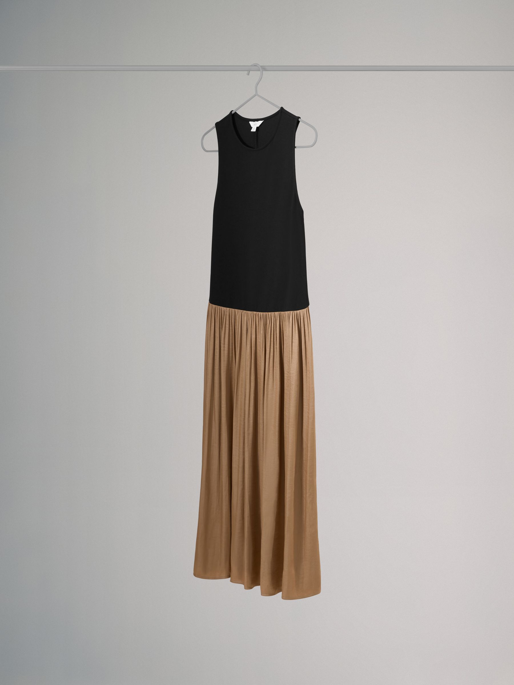 Jersey Satin Mix Dress Brown - Image 2 of 6
