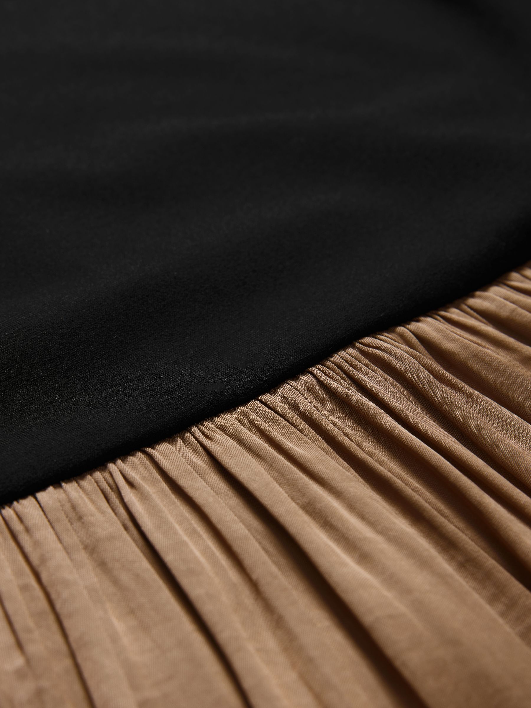 Jersey Satin Mix Dress Brown - Image 6 of 6