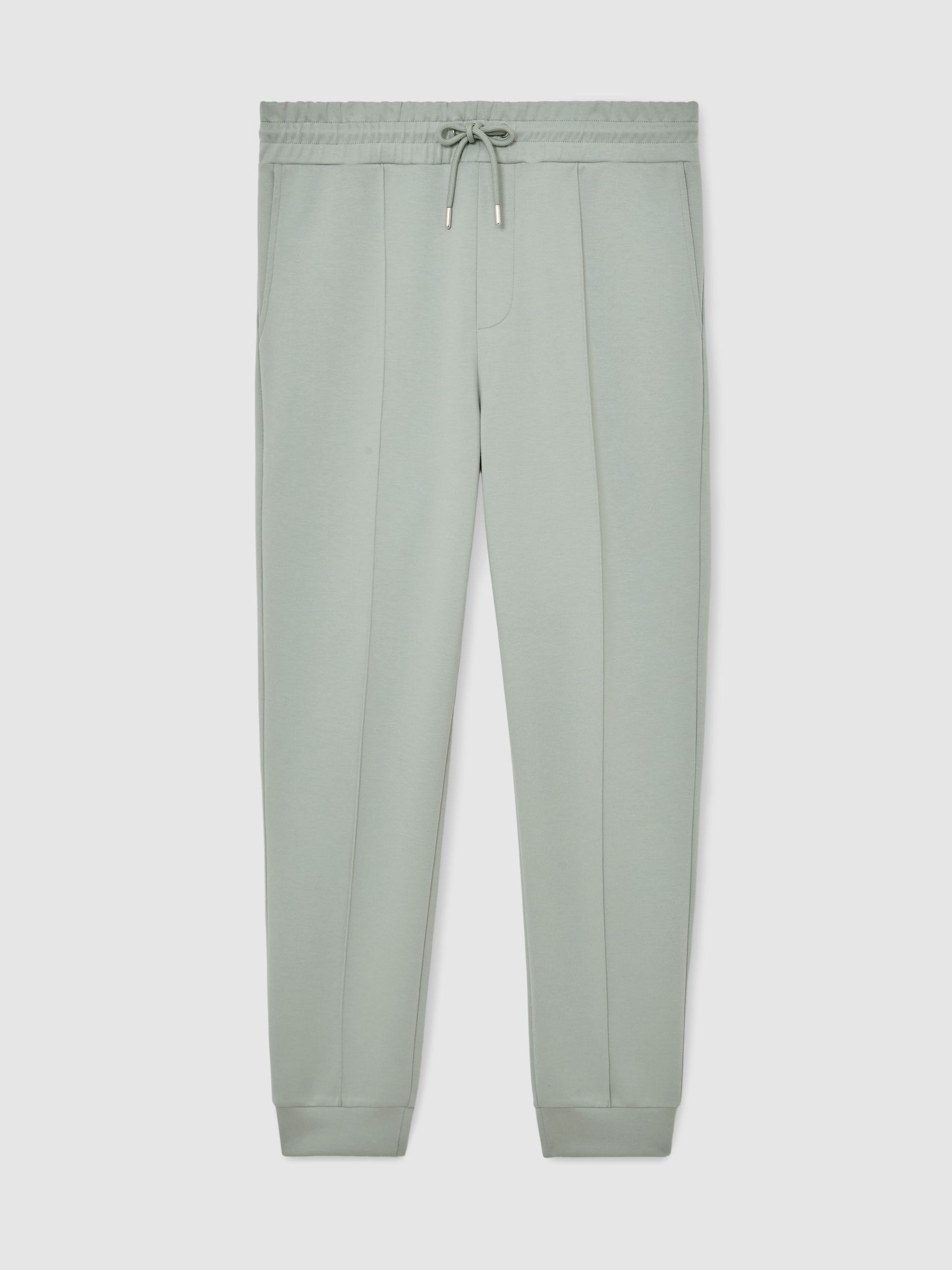 Stretch-Jersey Tailored Joggers in Mint Green - Image 2 of 6 Stretch-Jersey Tailored Joggers in Mint Green - Image 2 of 6