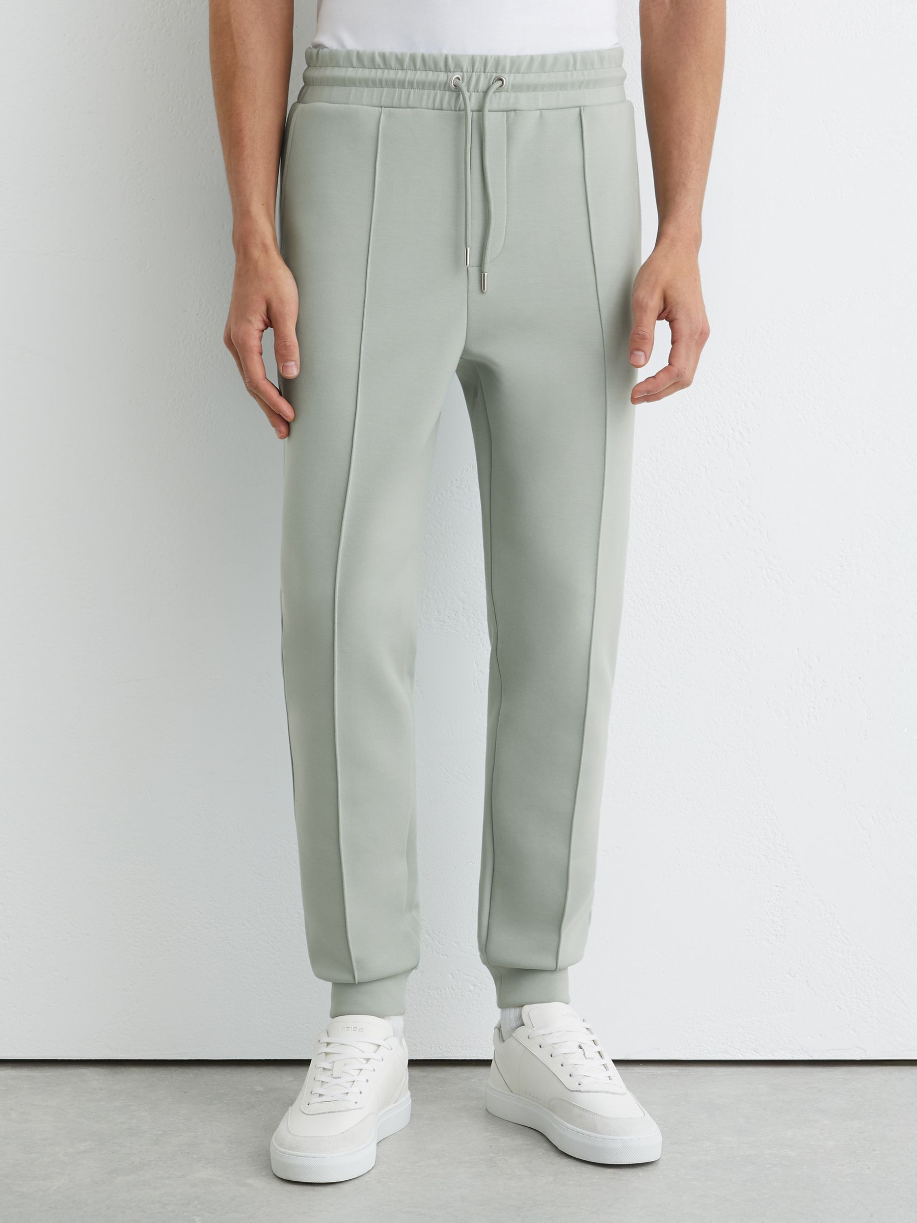 Stretch-Jersey Tailored Joggers in Mint Green - Image 3 of 6