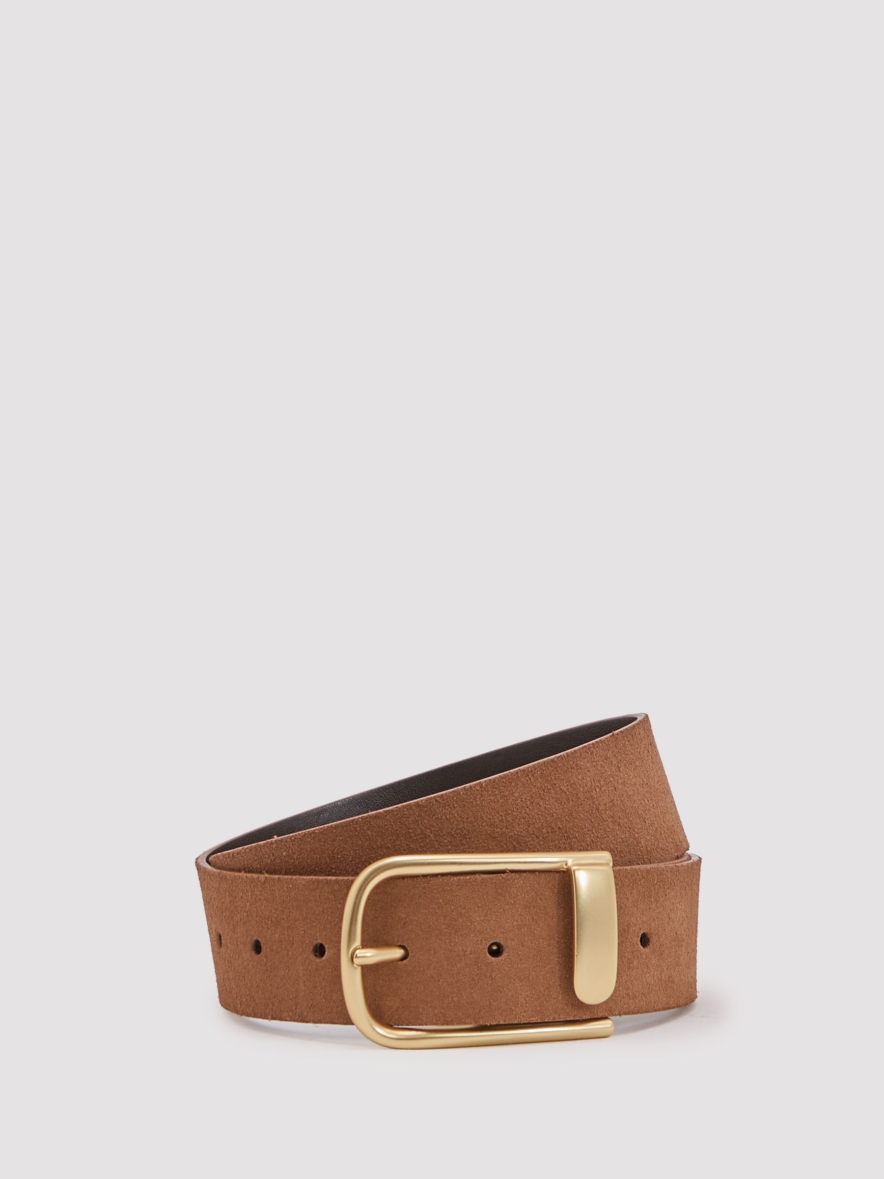 Leather Half Keeper Belt in Tan - image 3