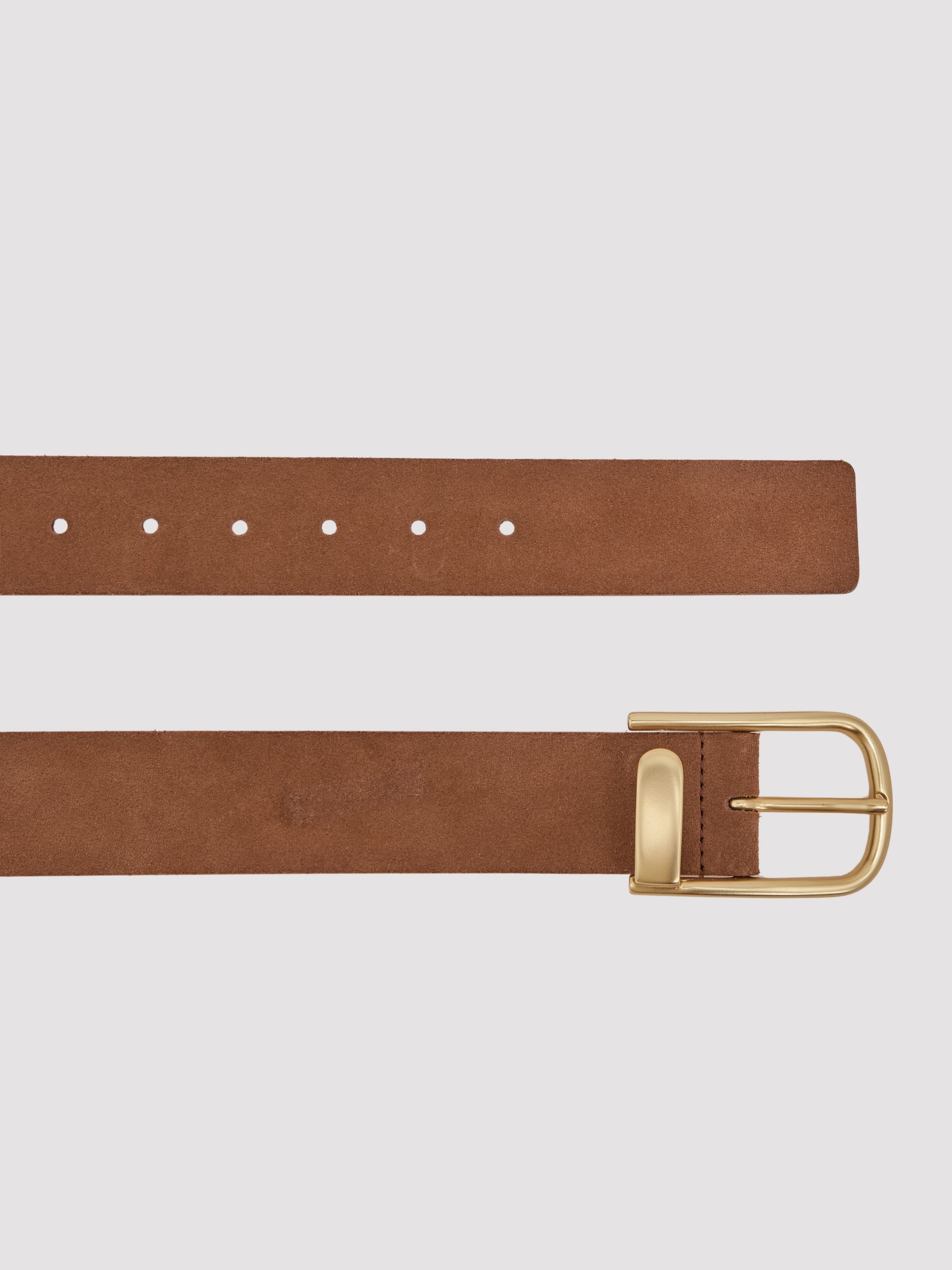 Leather Half Keeper Belt in Tan - image 2