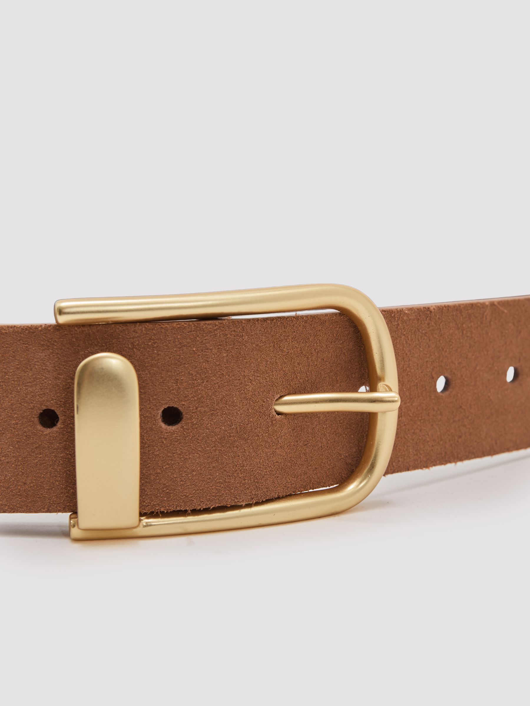 Leather Half Keeper Belt in Tan - image 1
