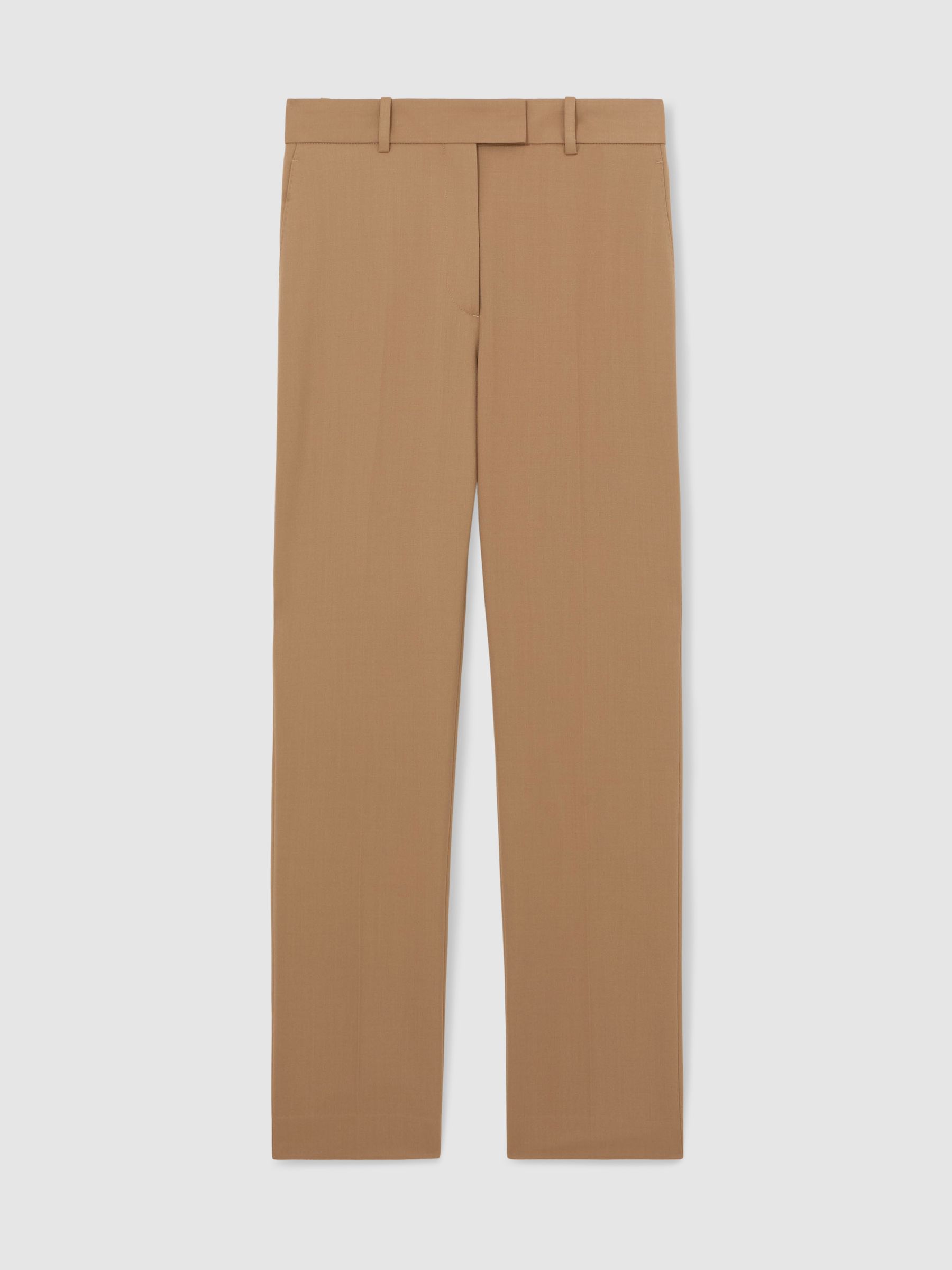 Petite Wool-Blend Slim-Leg Suit Trousers in Camel - image 1