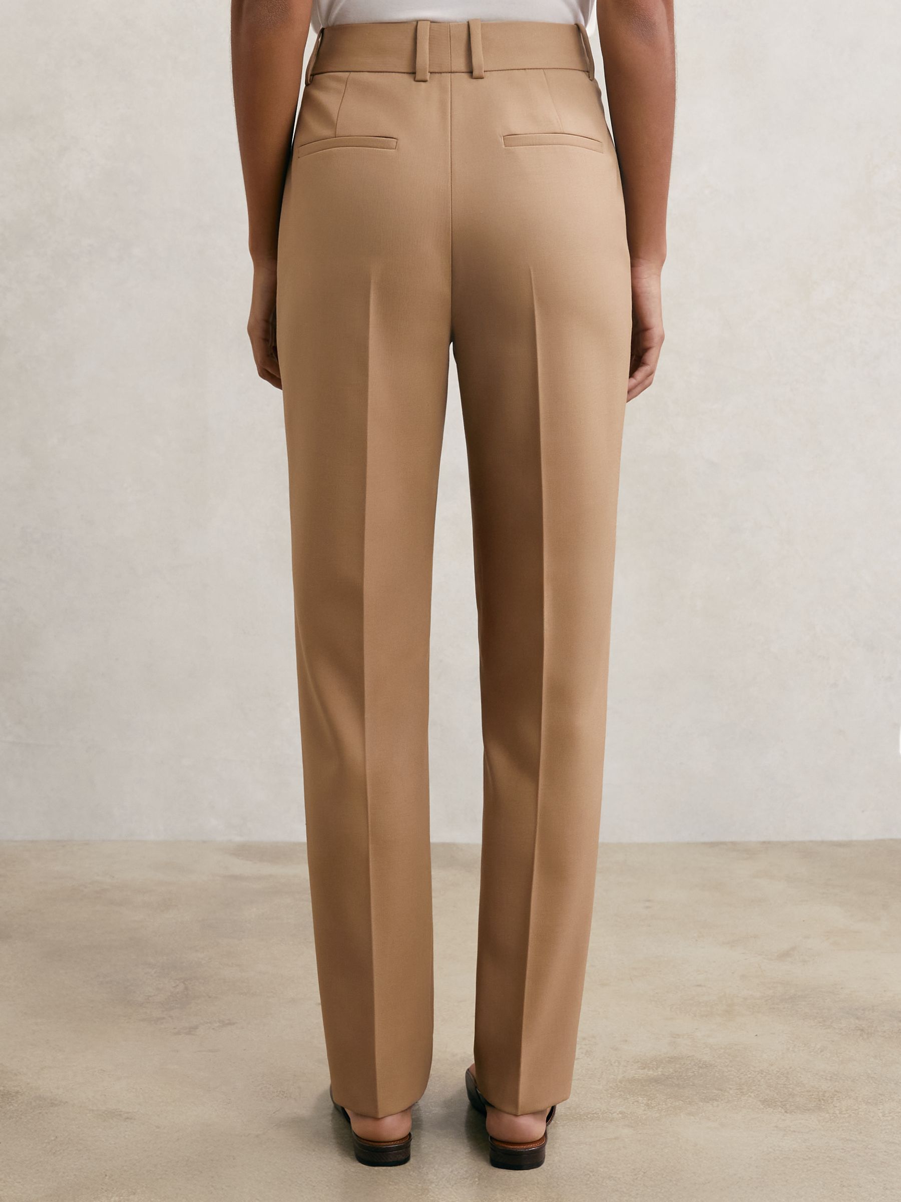 Petite Wool-Blend Slim-Leg Suit Trousers in Camel - image 5