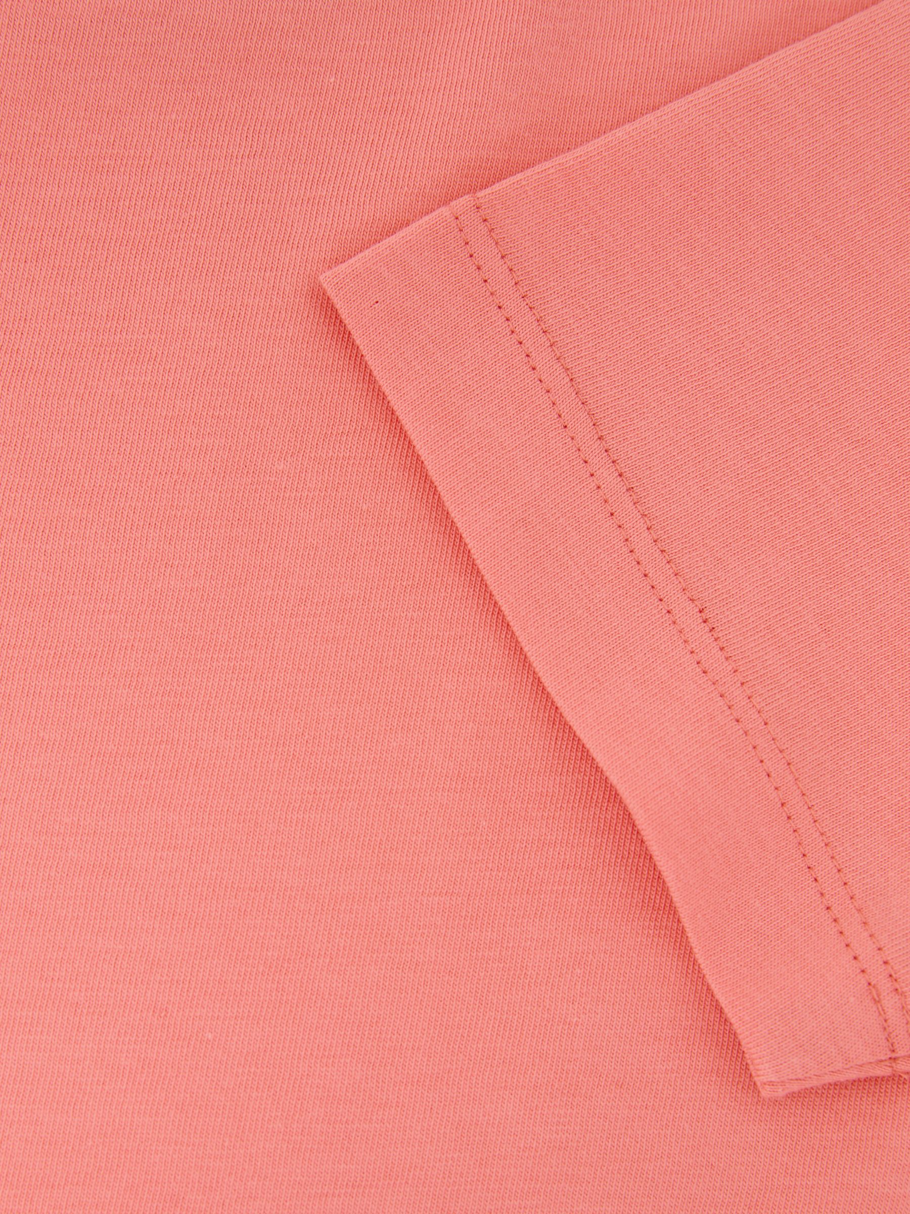 Cotton Crew-Neck T-Shirt in Peach - Image 4 of 4