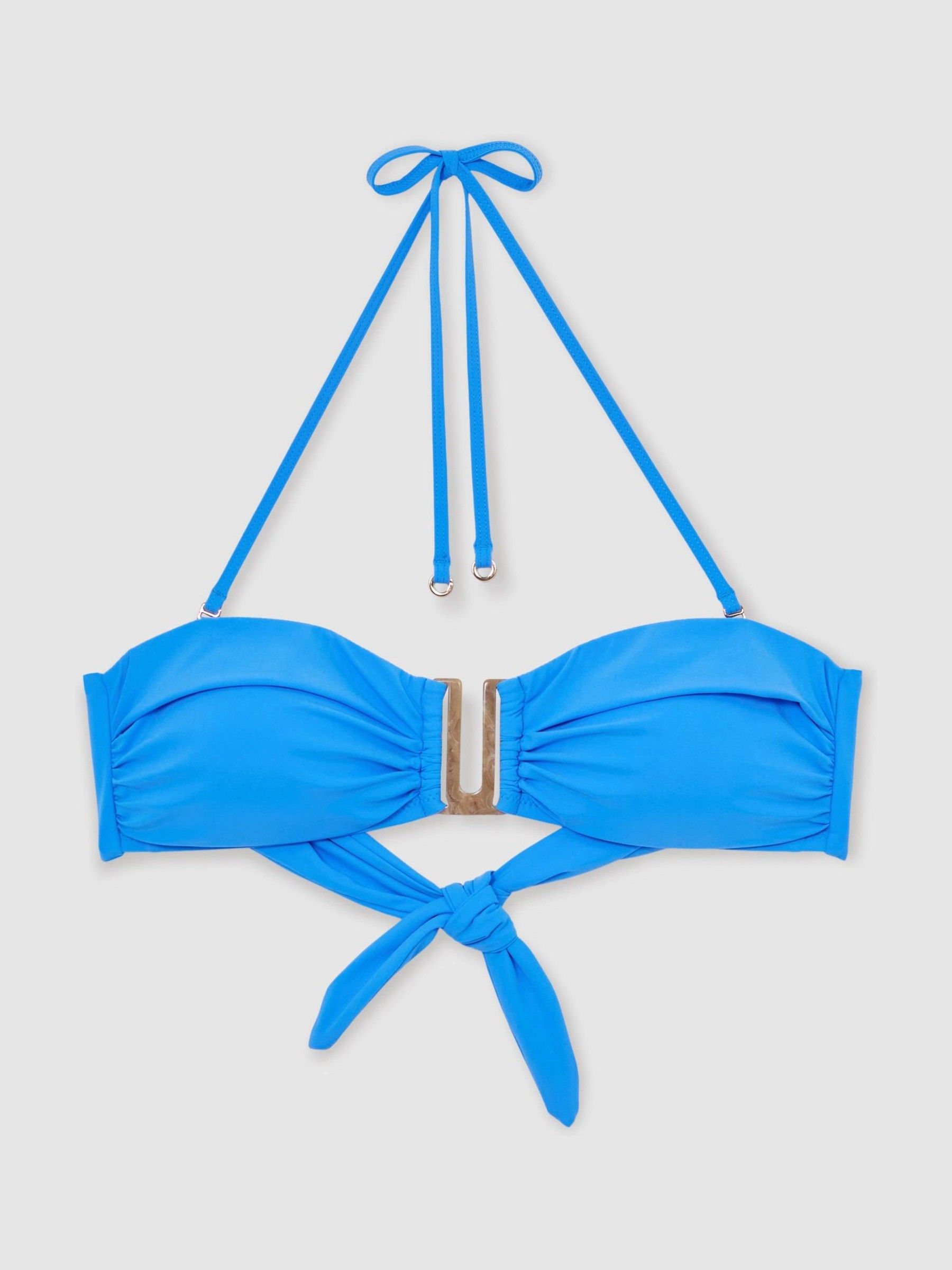 Removable-Strap Bandeau Bikini Top in Blue - Image 2 of 5