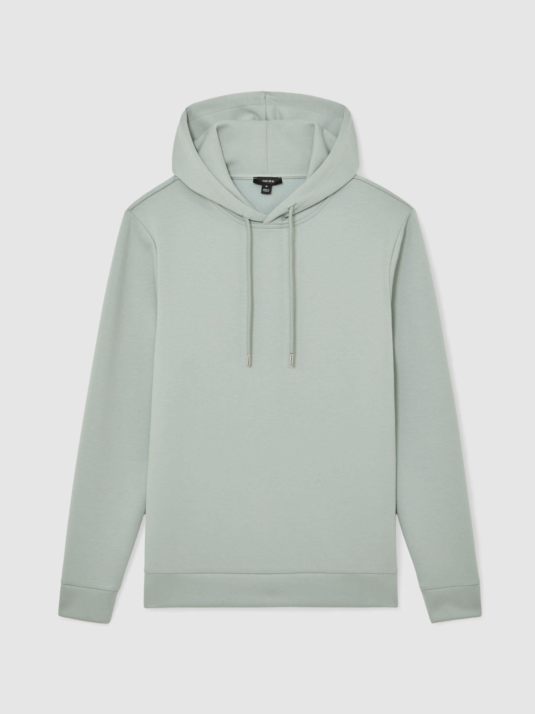 Premium Interlock Drawstring Hoodie in Mint Green - Image 2 of 6