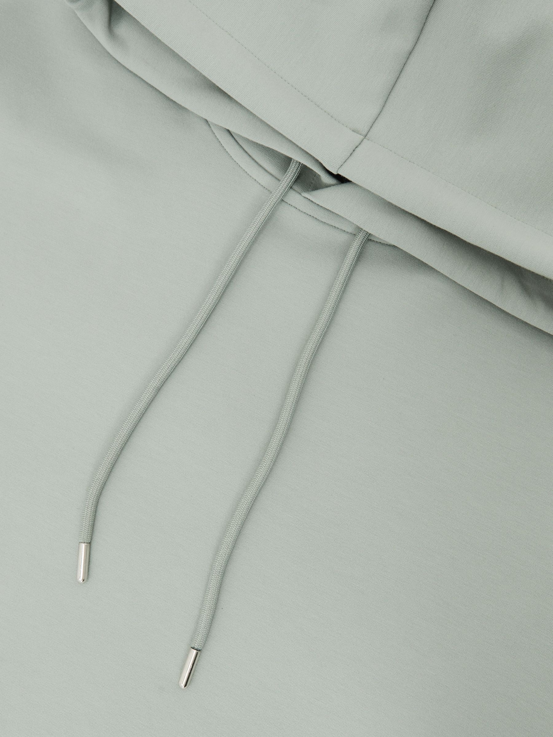Premium Interlock Drawstring Hoodie in Mint Green - Image 6 of 6