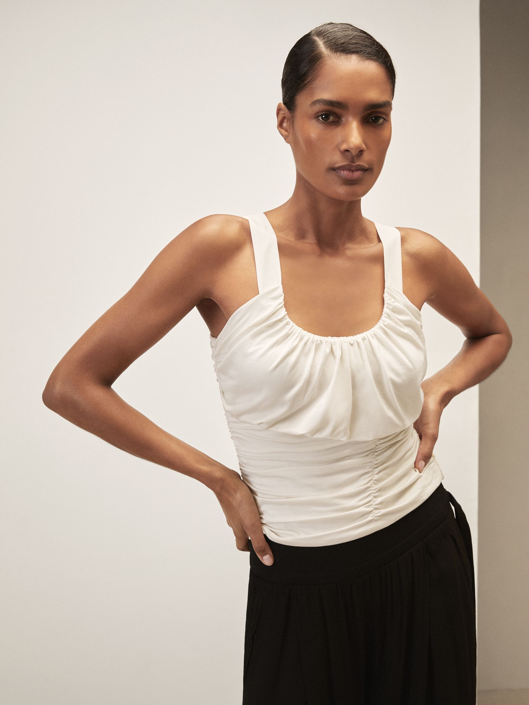 Reiss | Royal Ballet Ruched Vest in Ivory - image 4