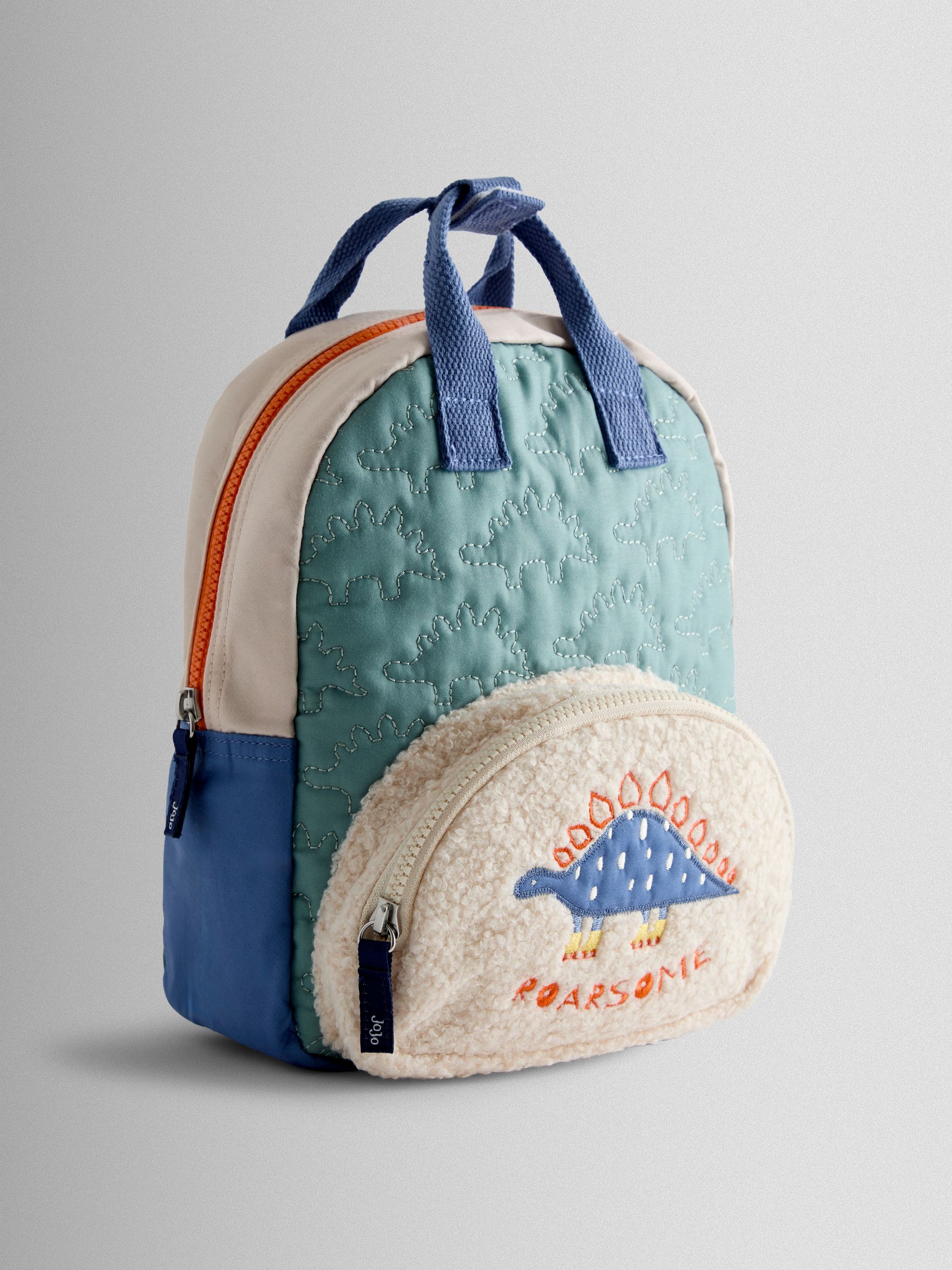 Green Dino Quilted Backpack - Image 2 of 5