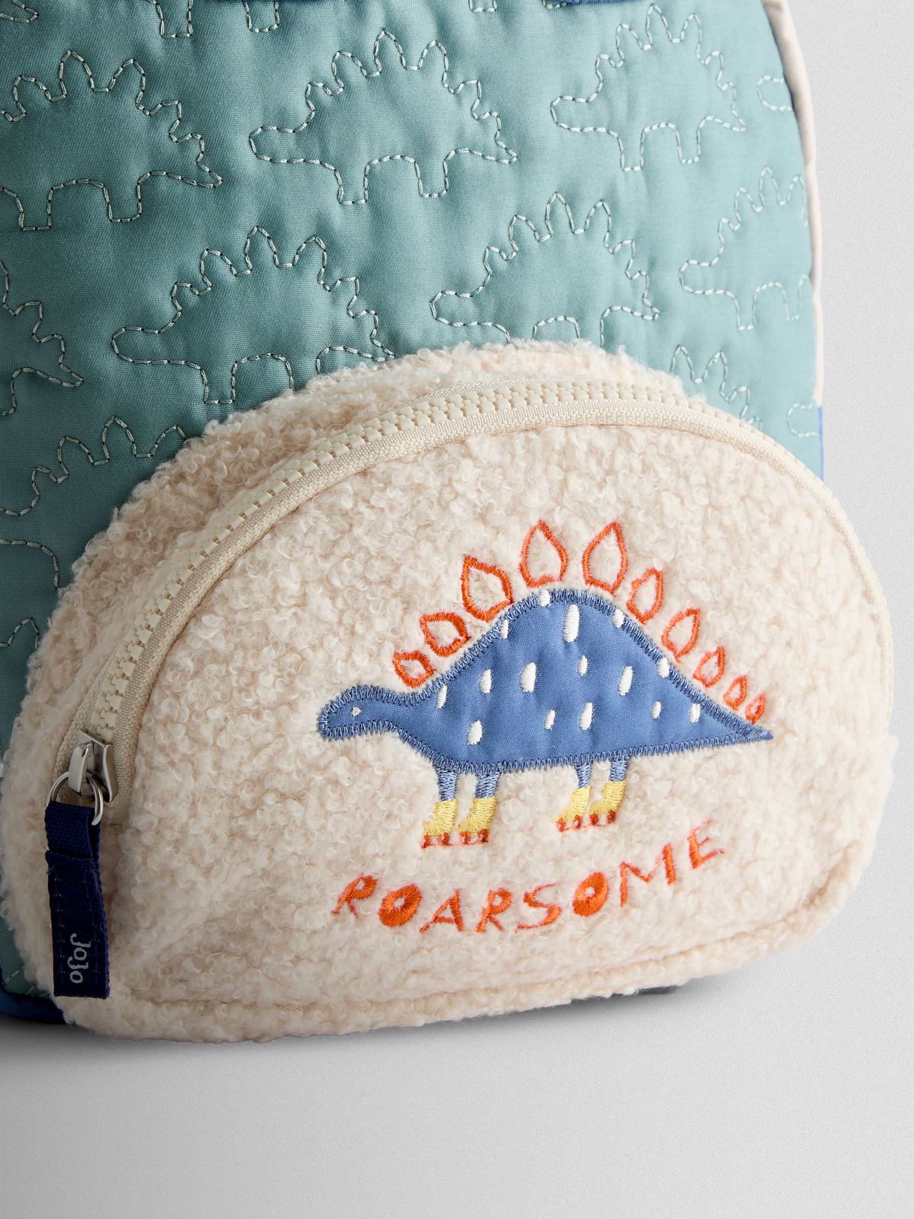 Green Dino Quilted Backpack - Image 4 of 5