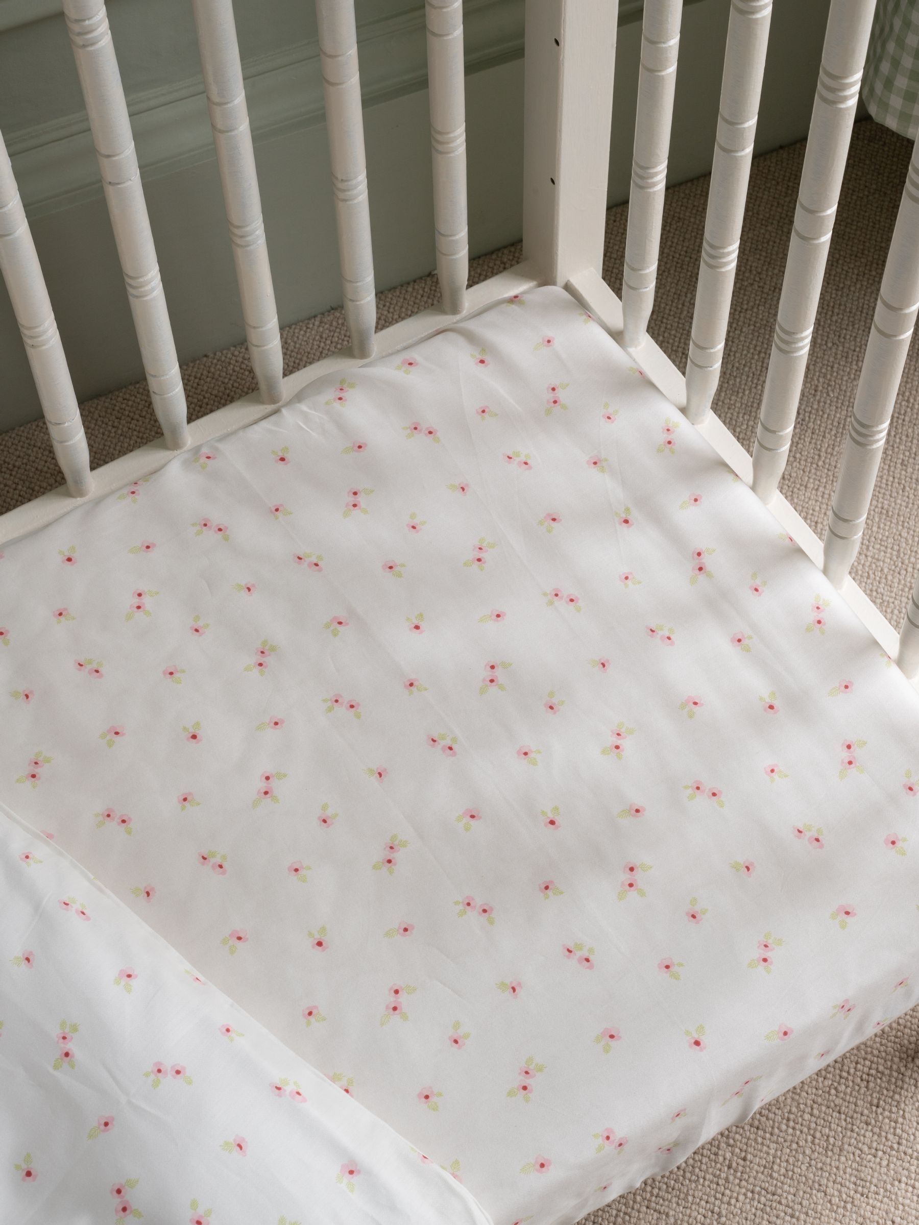 Anemone Cotbed Fitted Sheet - Image 1 of 4 Anemone Cotbed Fitted Sheet - Image 1 of 4