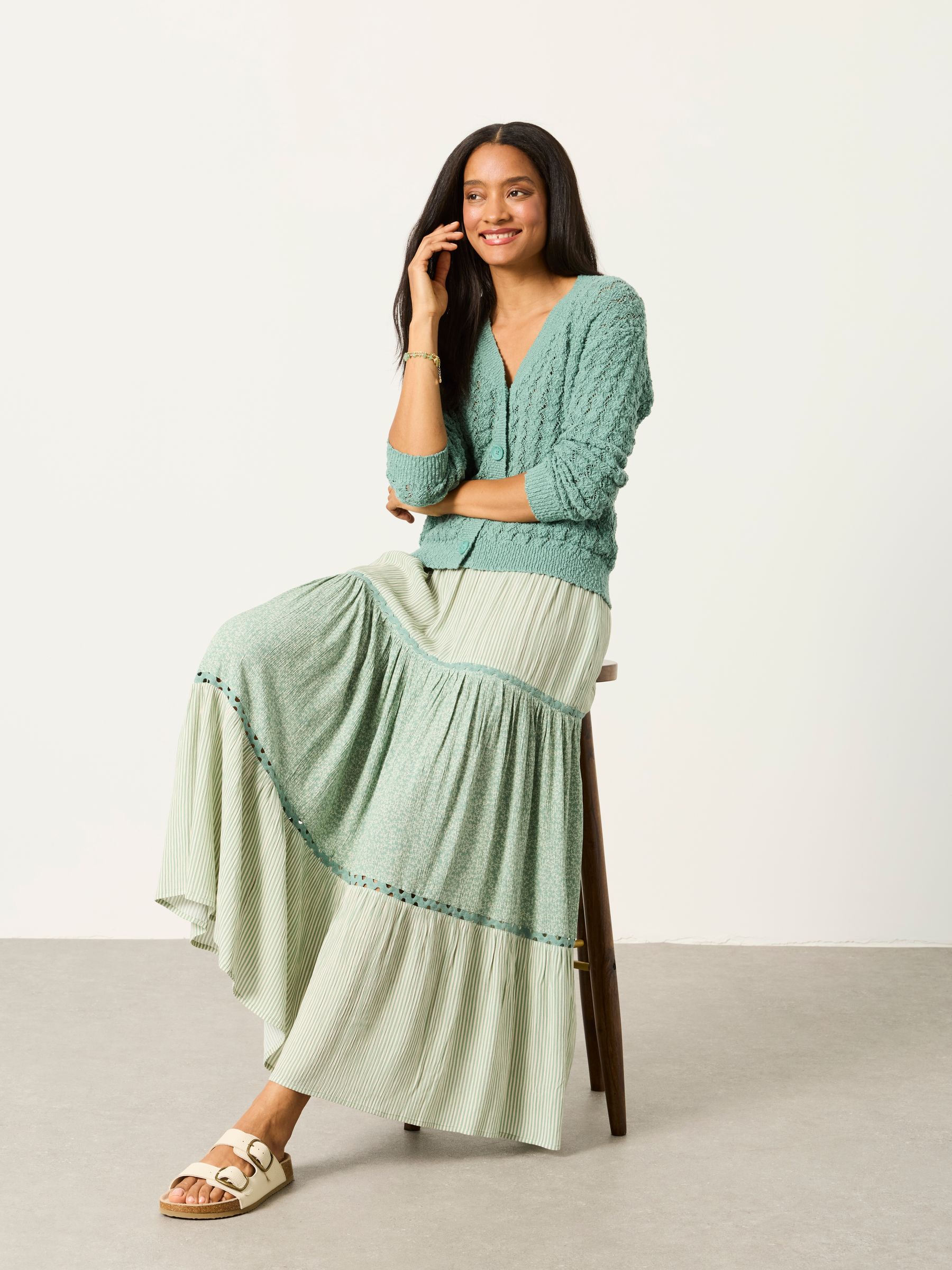 Winnie Green Knitted Cardigan - Image 5 of 6