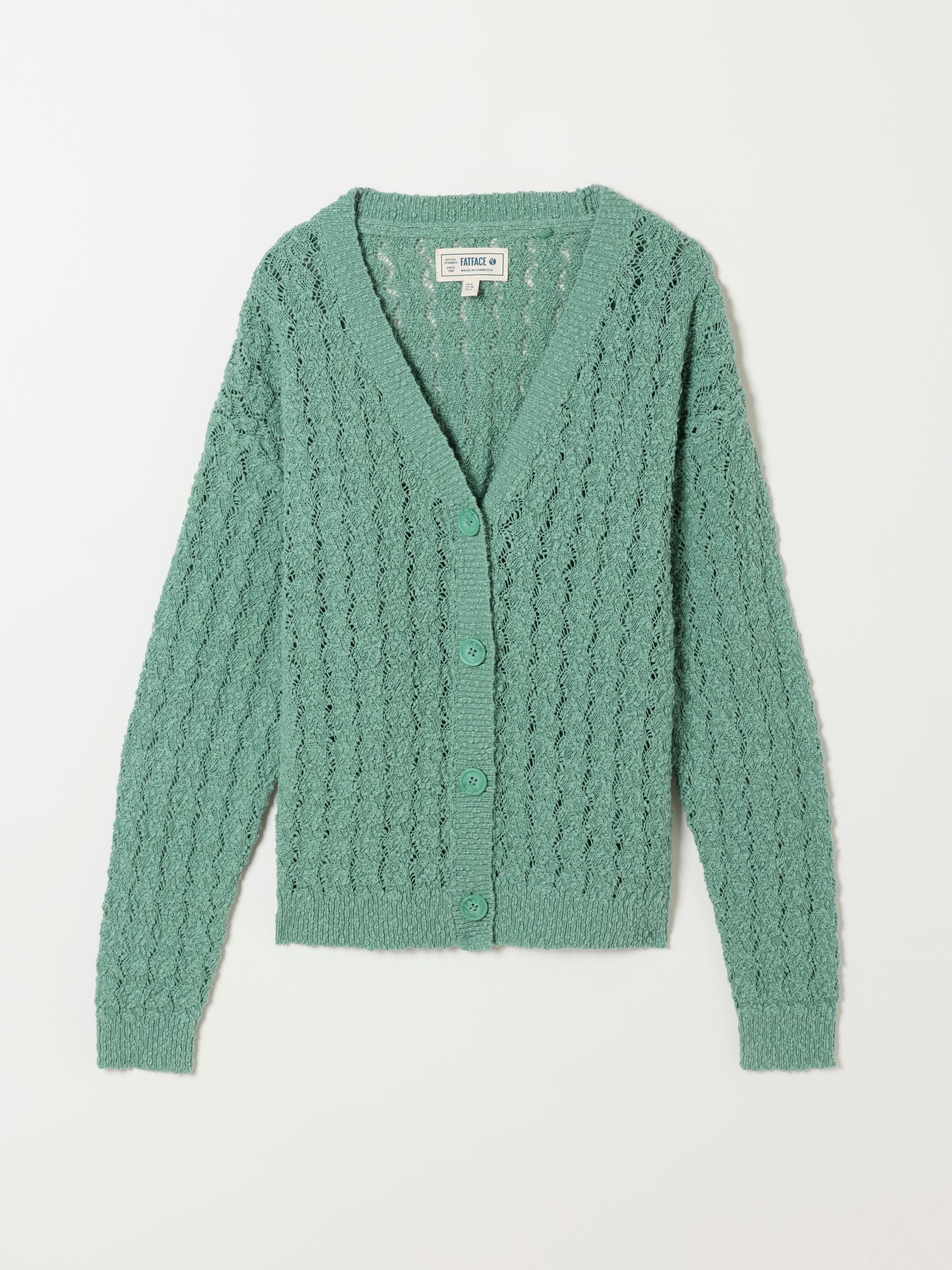 Winnie Green Knitted Cardigan | FatFace USA