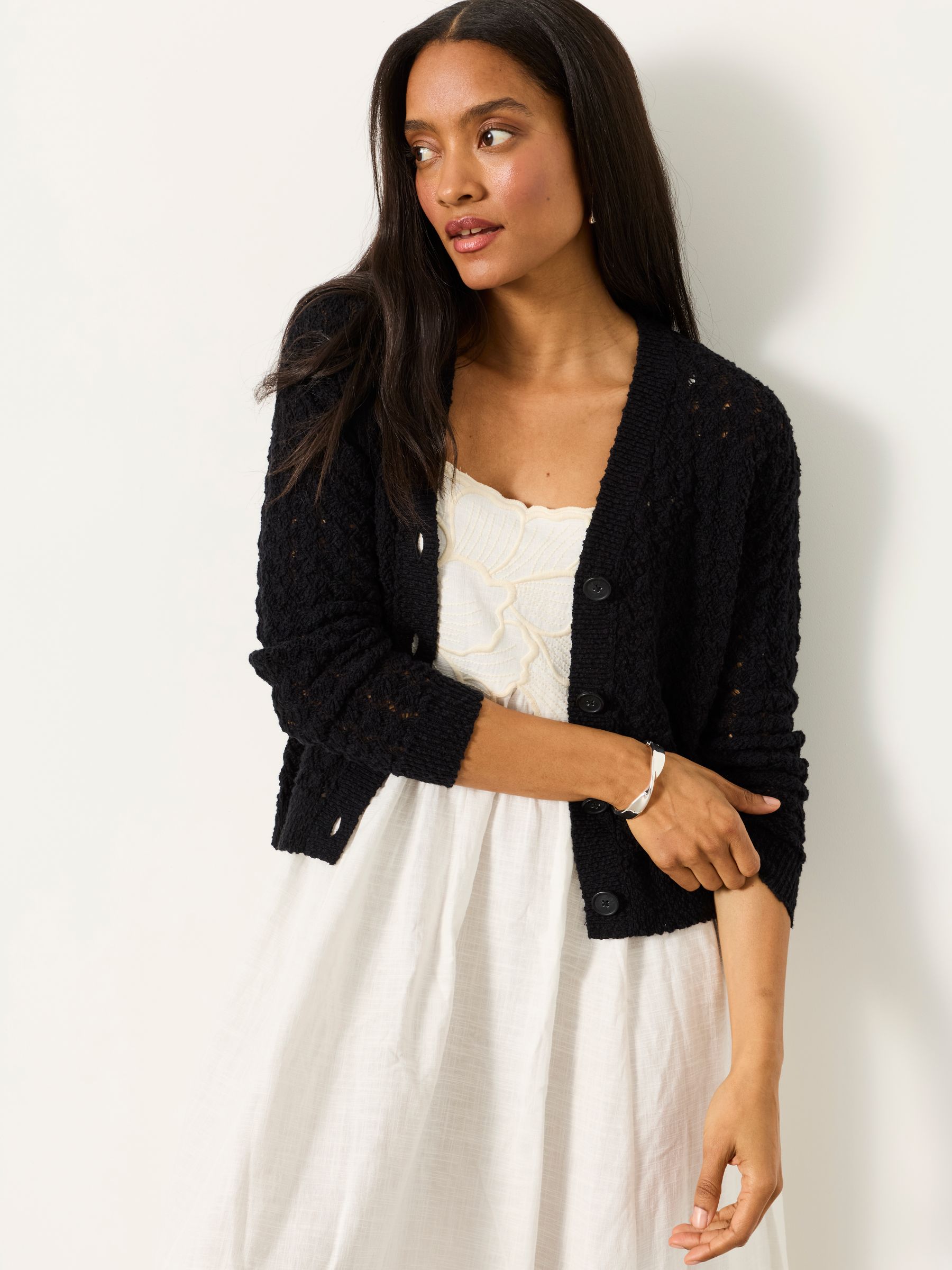 Winnie Black Knitted Cardigan | FatFace USA