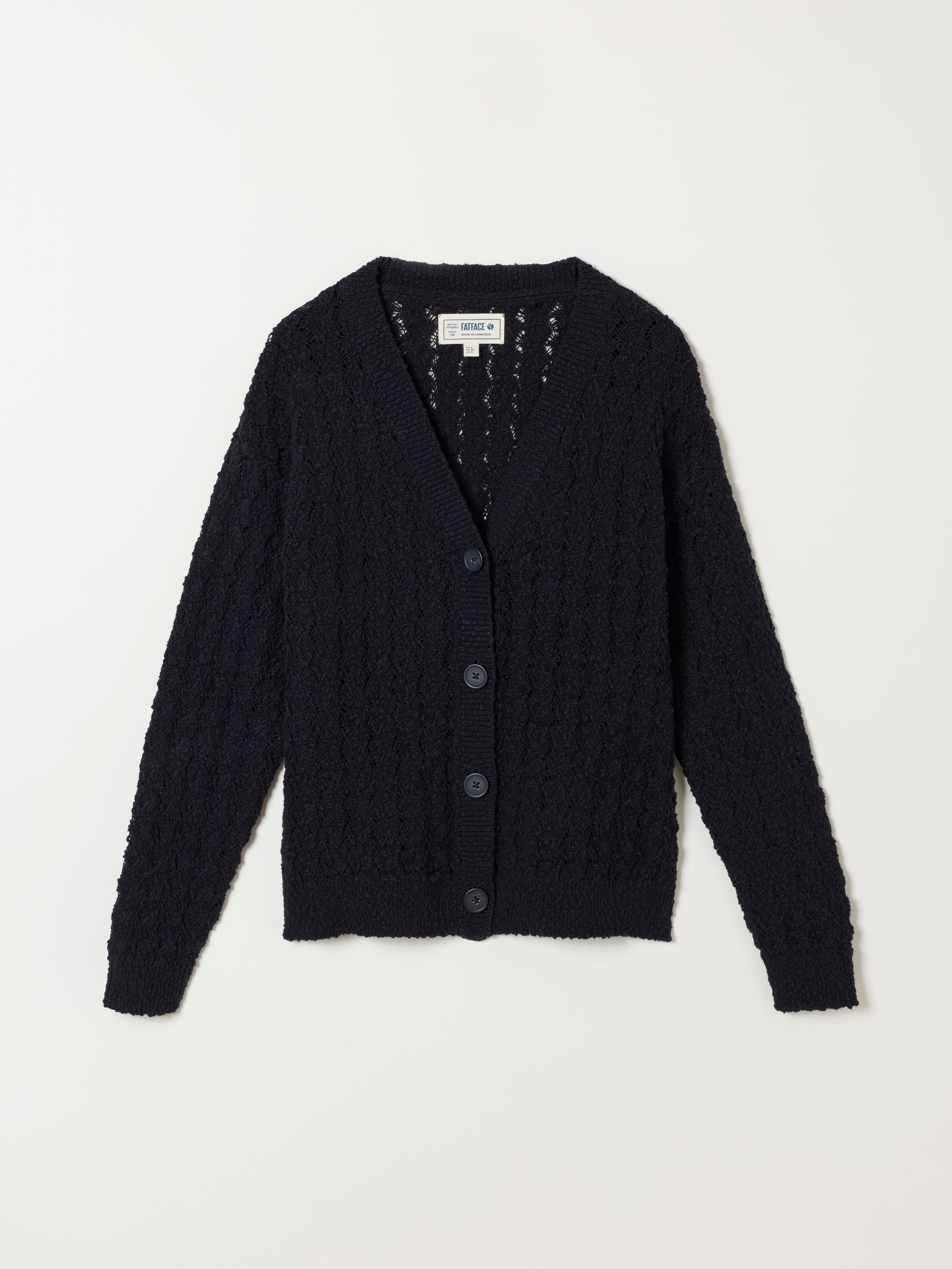Winnie Black Knitted Cardigan | FatFace USA