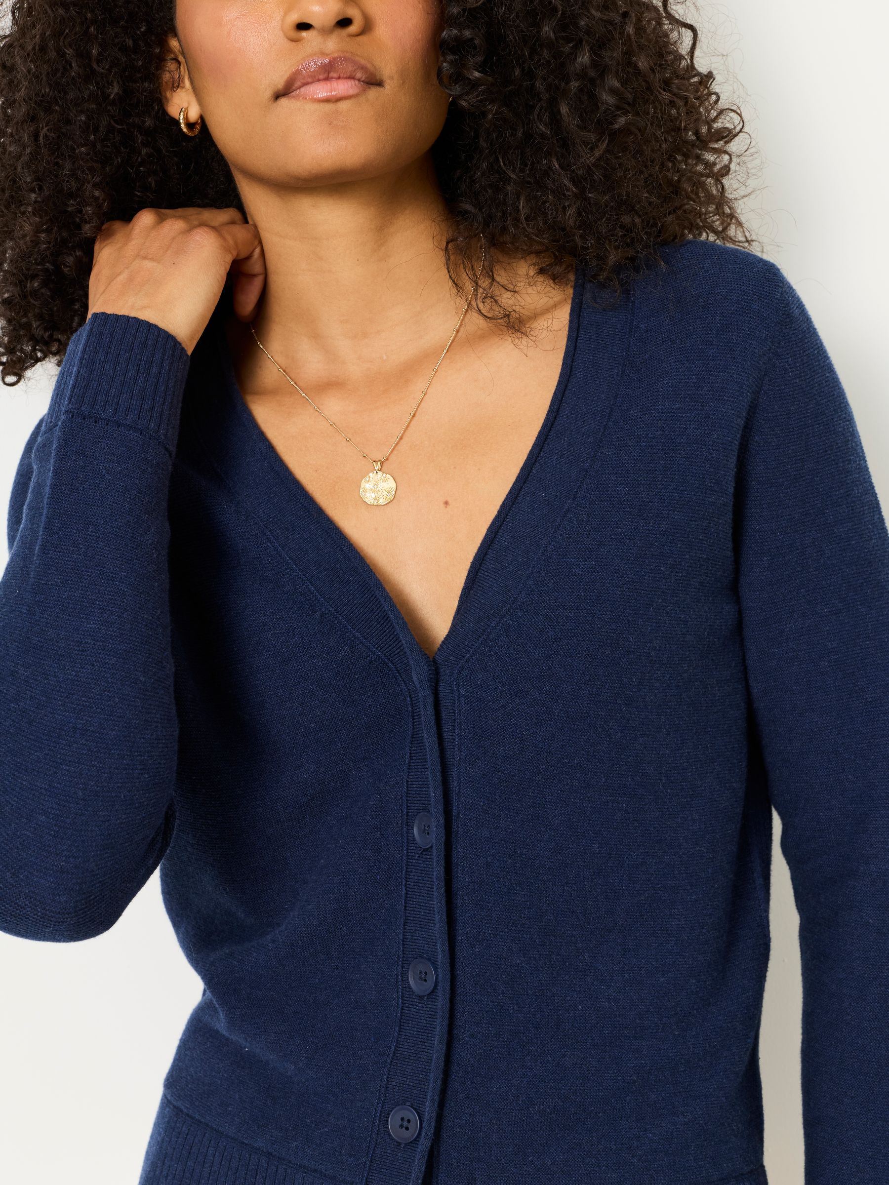 Lucee Navy Knitted Cardigan - Image 4 of 5