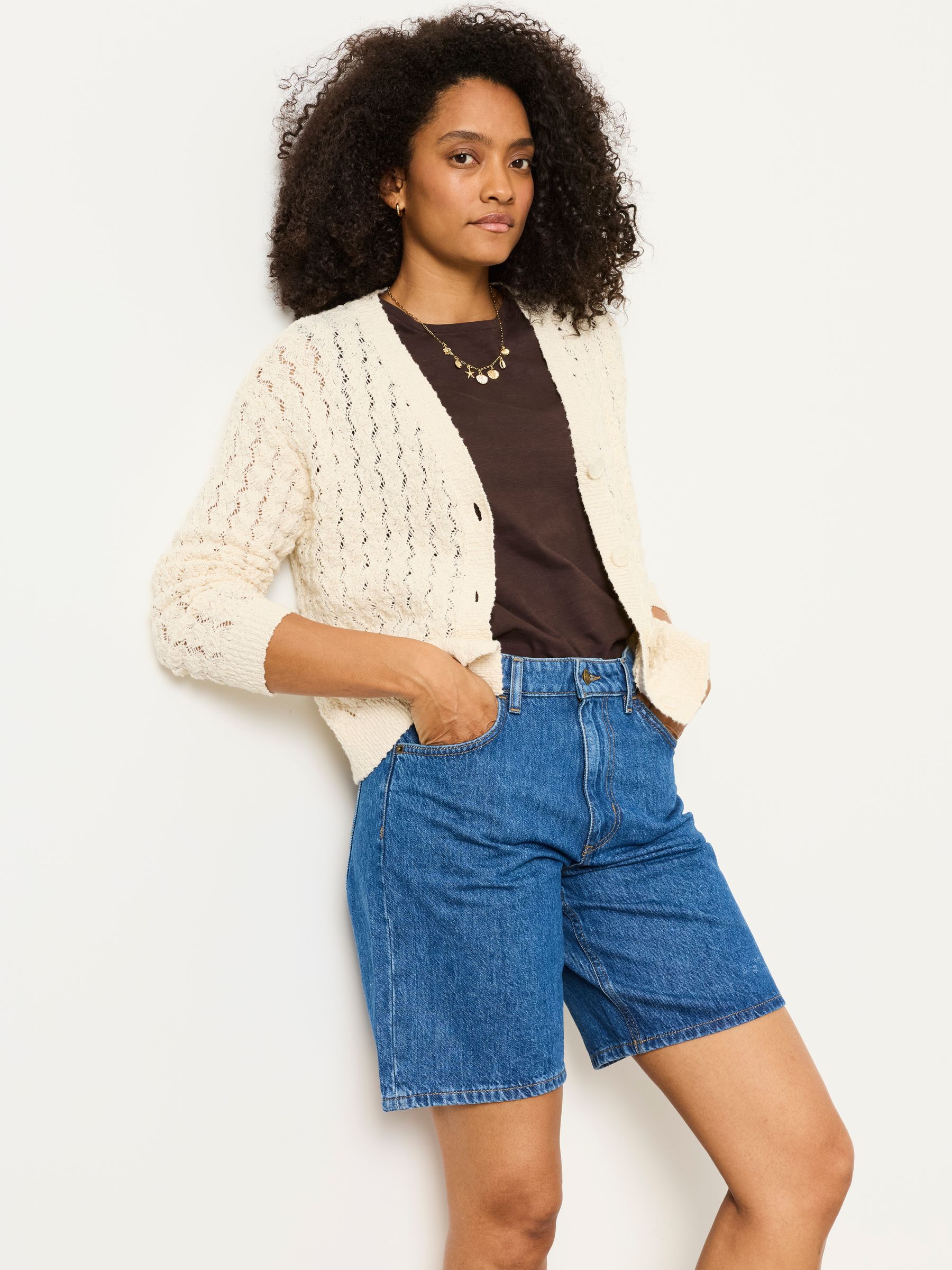 Winnie Natural Knitted Cardigan - Image 1 of 6