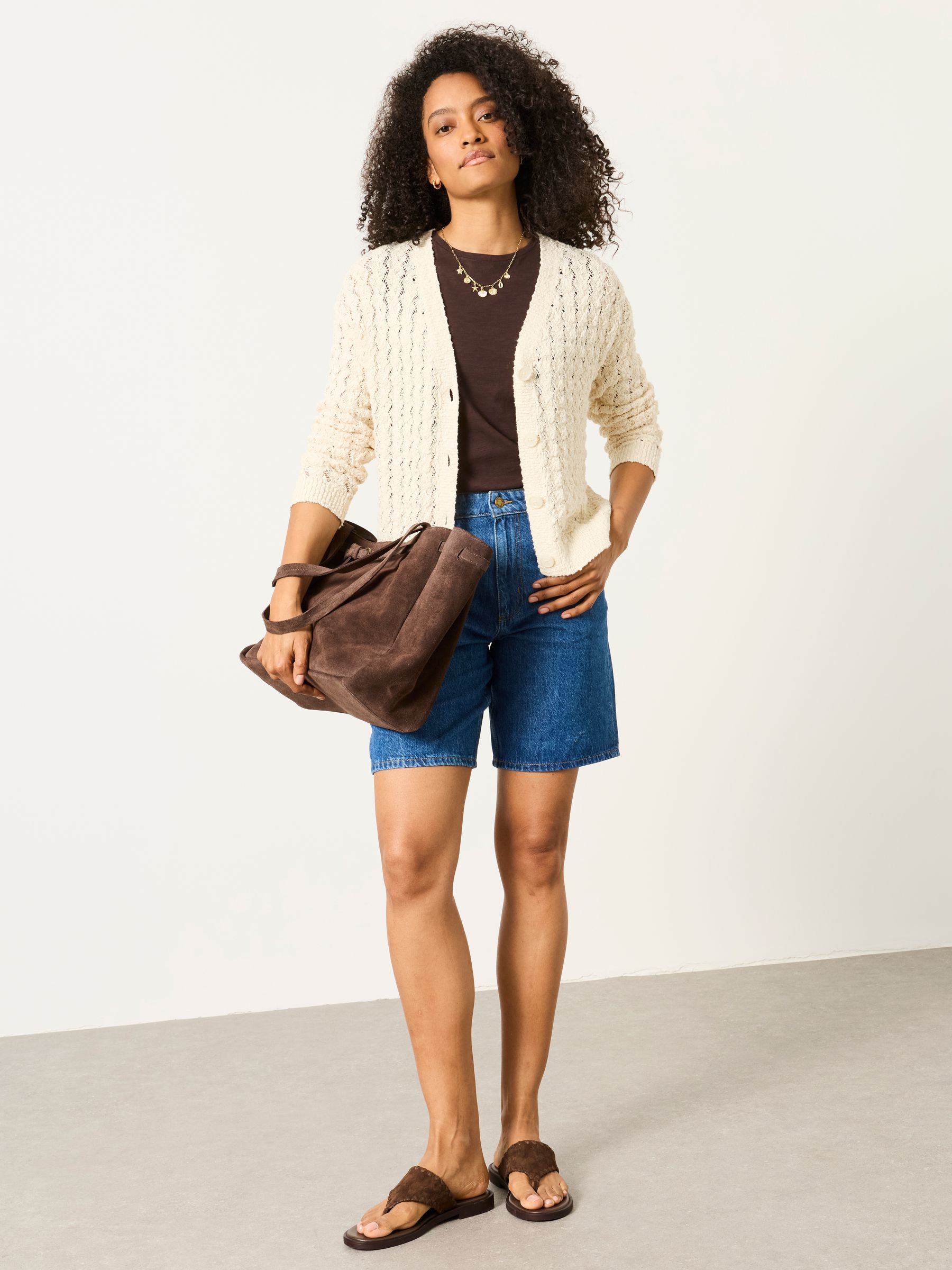 Winnie Natural Knitted Cardigan - Image 3 of 6