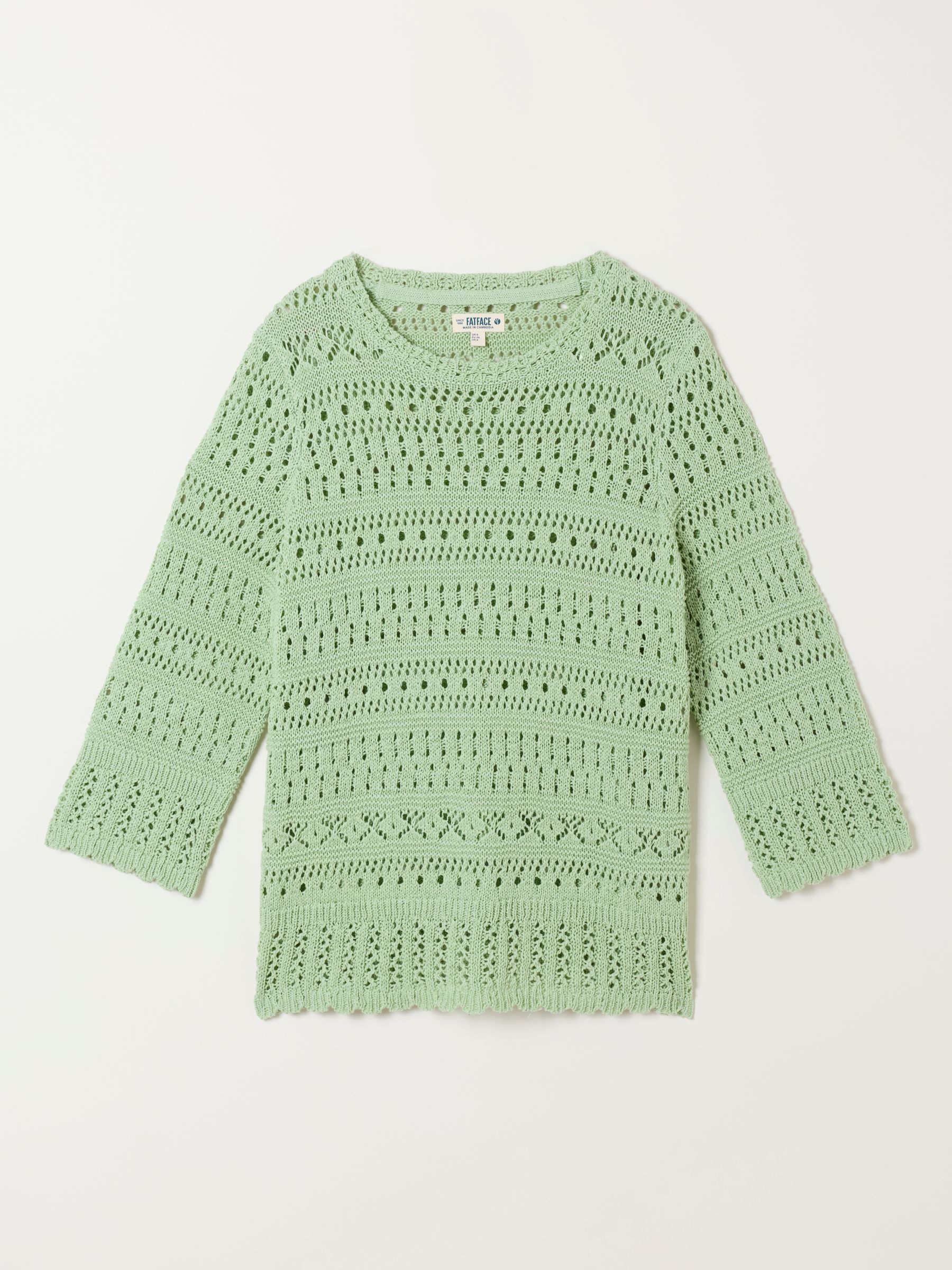 Orla Light Green Knitted Stitch Jumper - Image 6 of 6