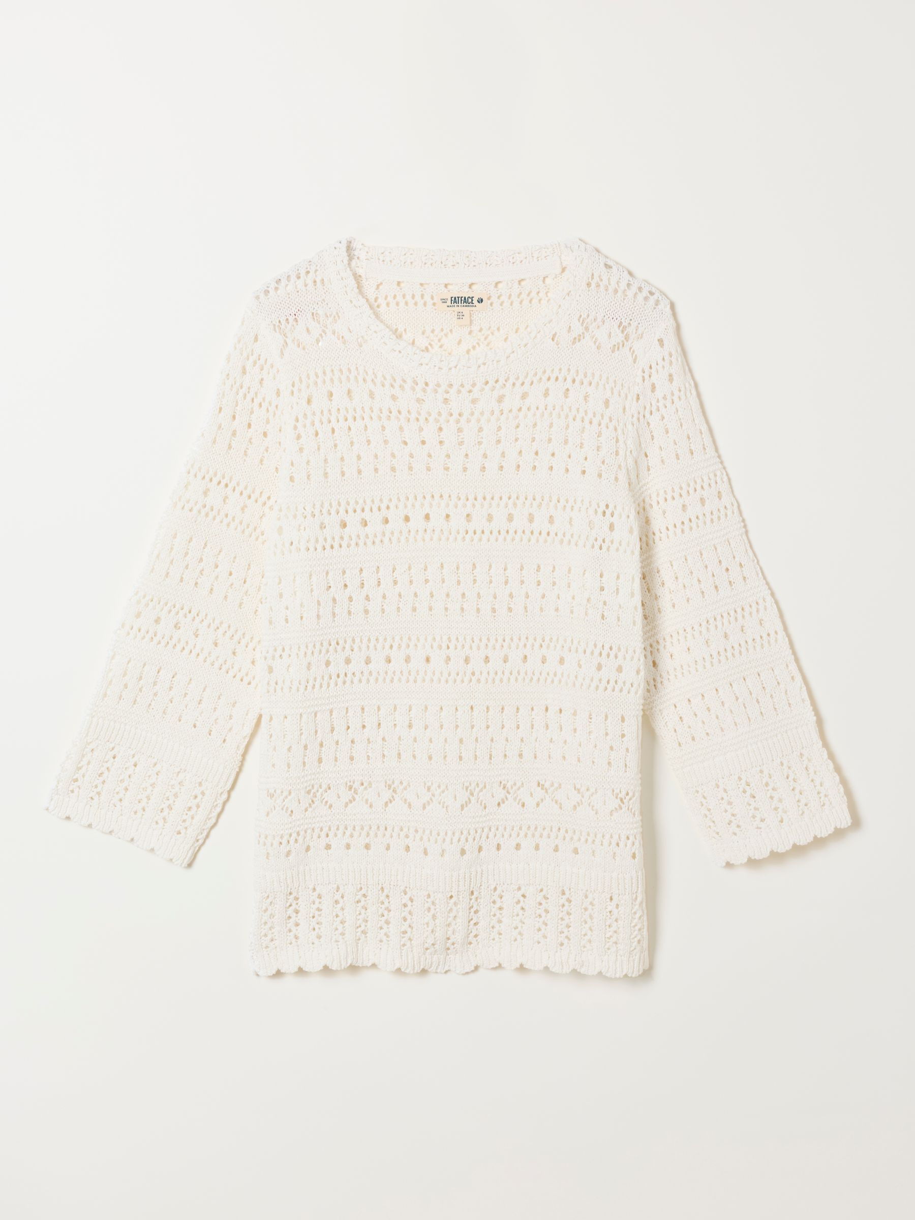 Orla White Knitted Stitch Jumper - Image 5 of 5