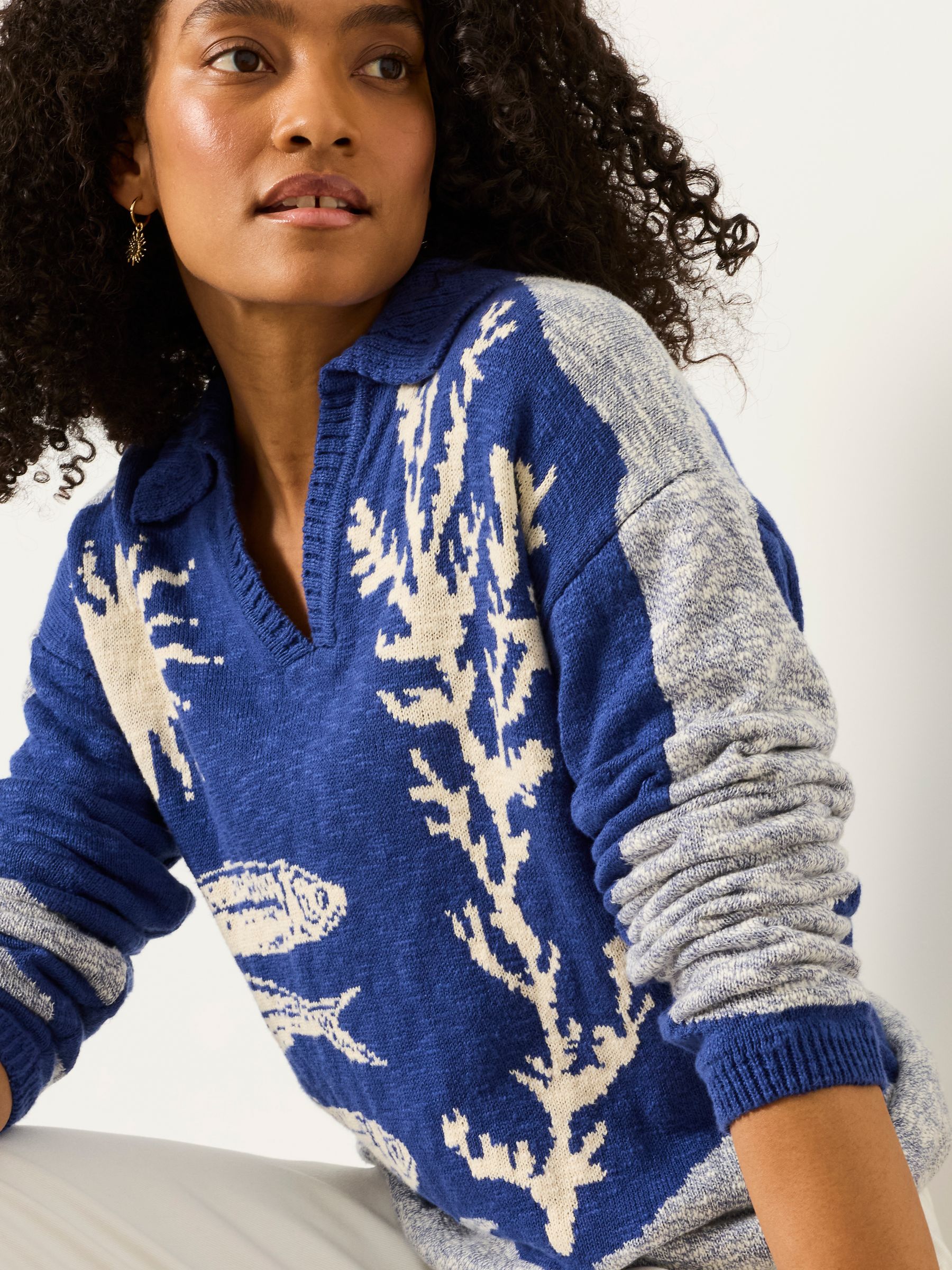 Cobalt Blue Sea Knitted Jumper - Image 5 of 6
