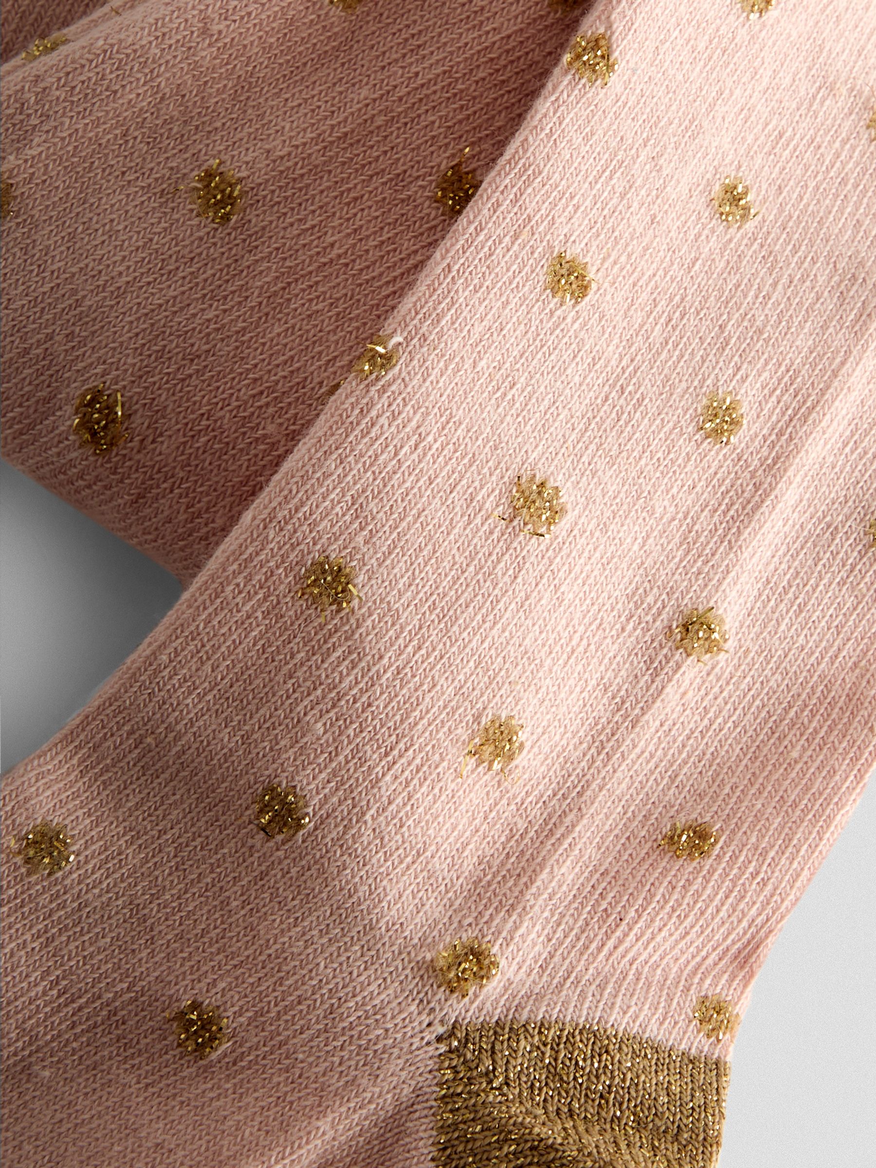 Pink 2-Pack Glitter Cotton Rich Tights - Image 4 of 7