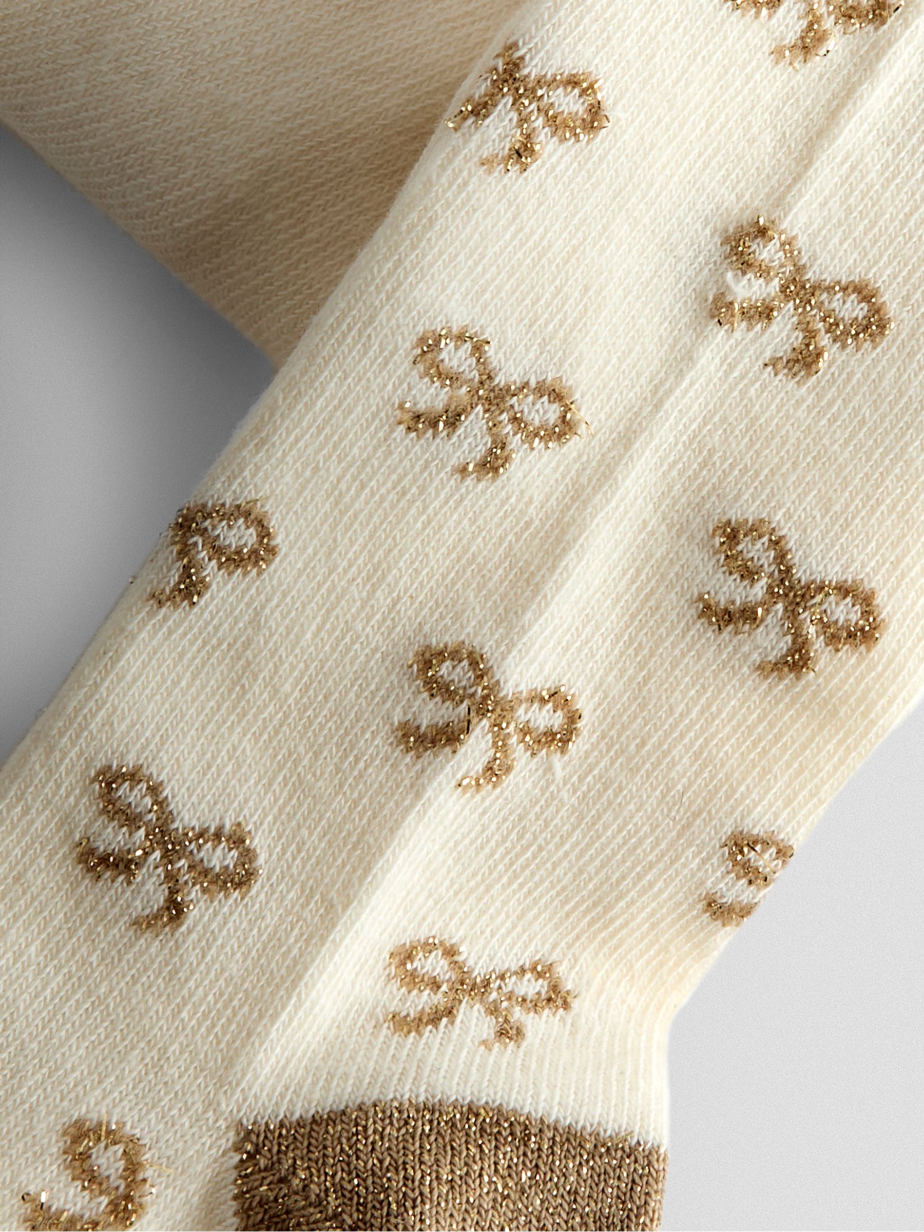 Pink 2-Pack Glitter Cotton Rich Tights - Image 7 of 7