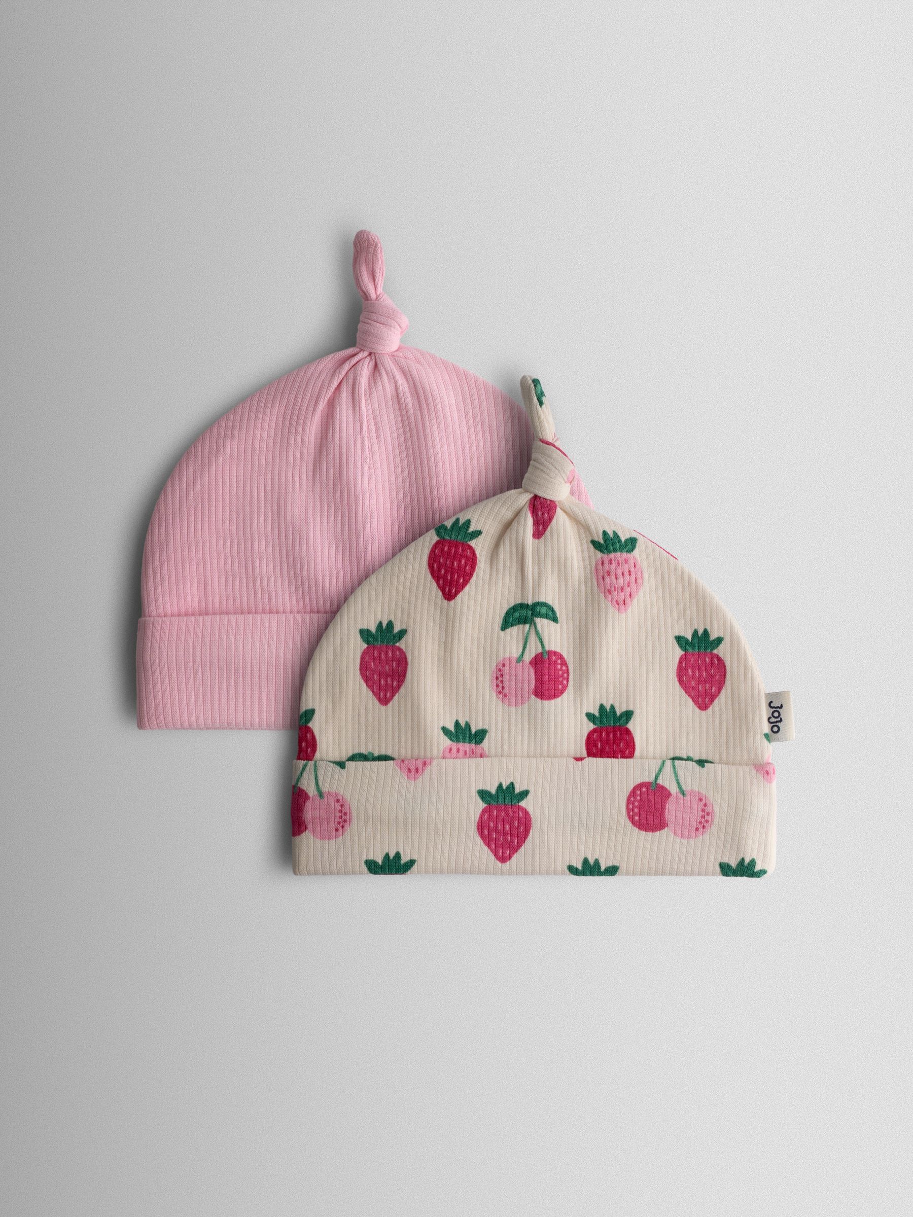 Pink Strawberry 2-Pack Hats - Image 1 of 6