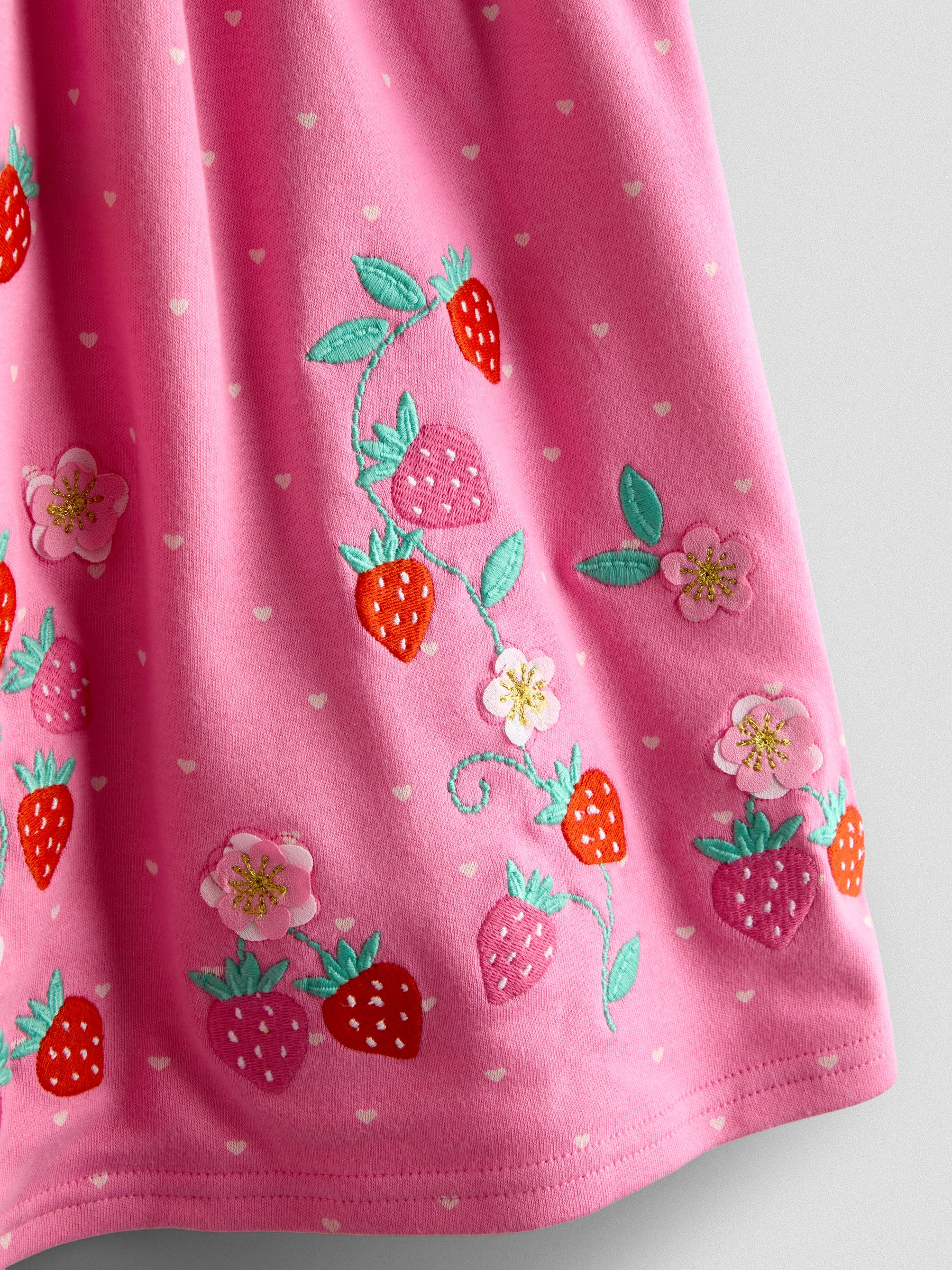 Pink Strawberry Appliqué Bow Dress - Image 3 of 3