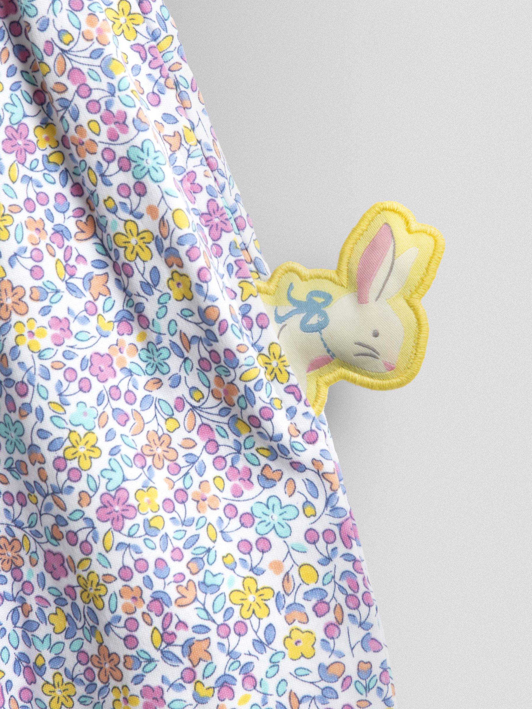 Cream Ditsy Frill Collar Bunny Pet In Pocket - Image 4 of 4