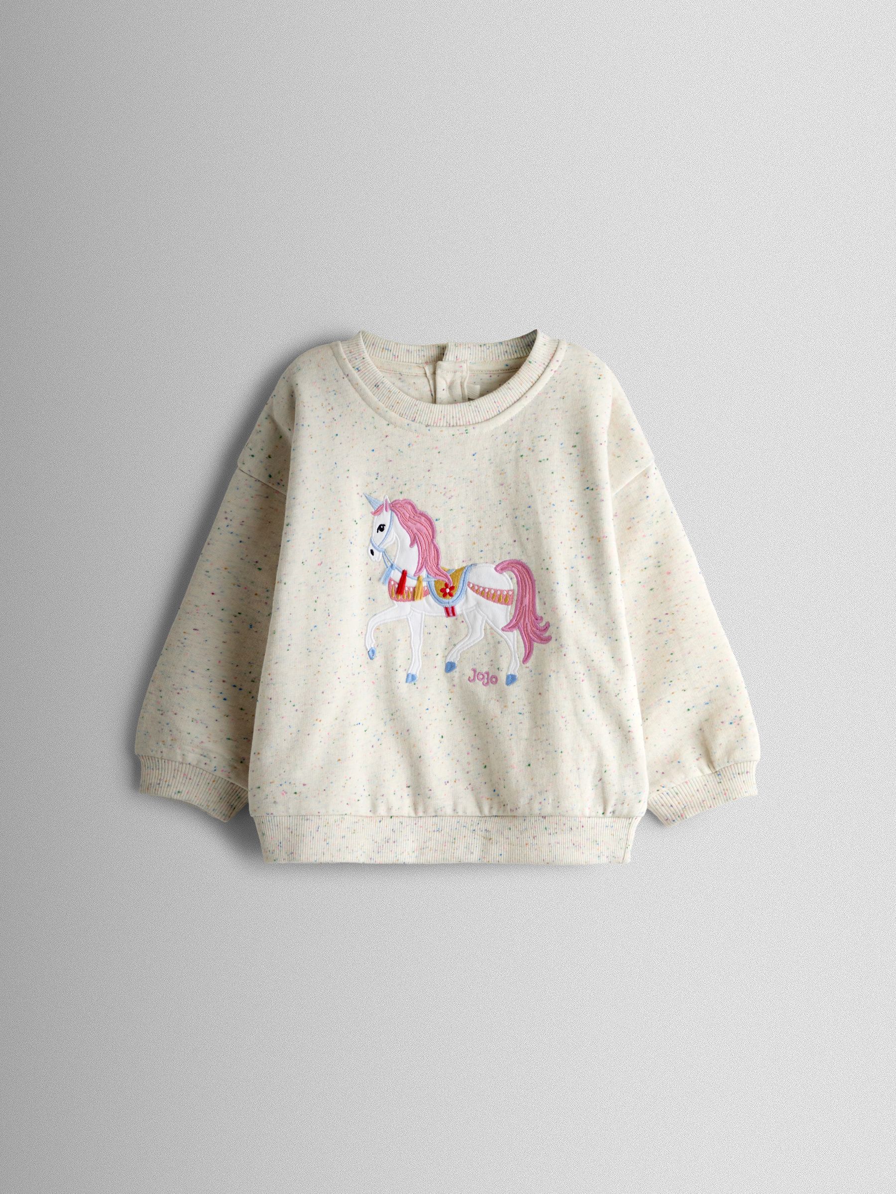 Grey Marl Unicorn Applique Sweatshirt - Image 1 of 3