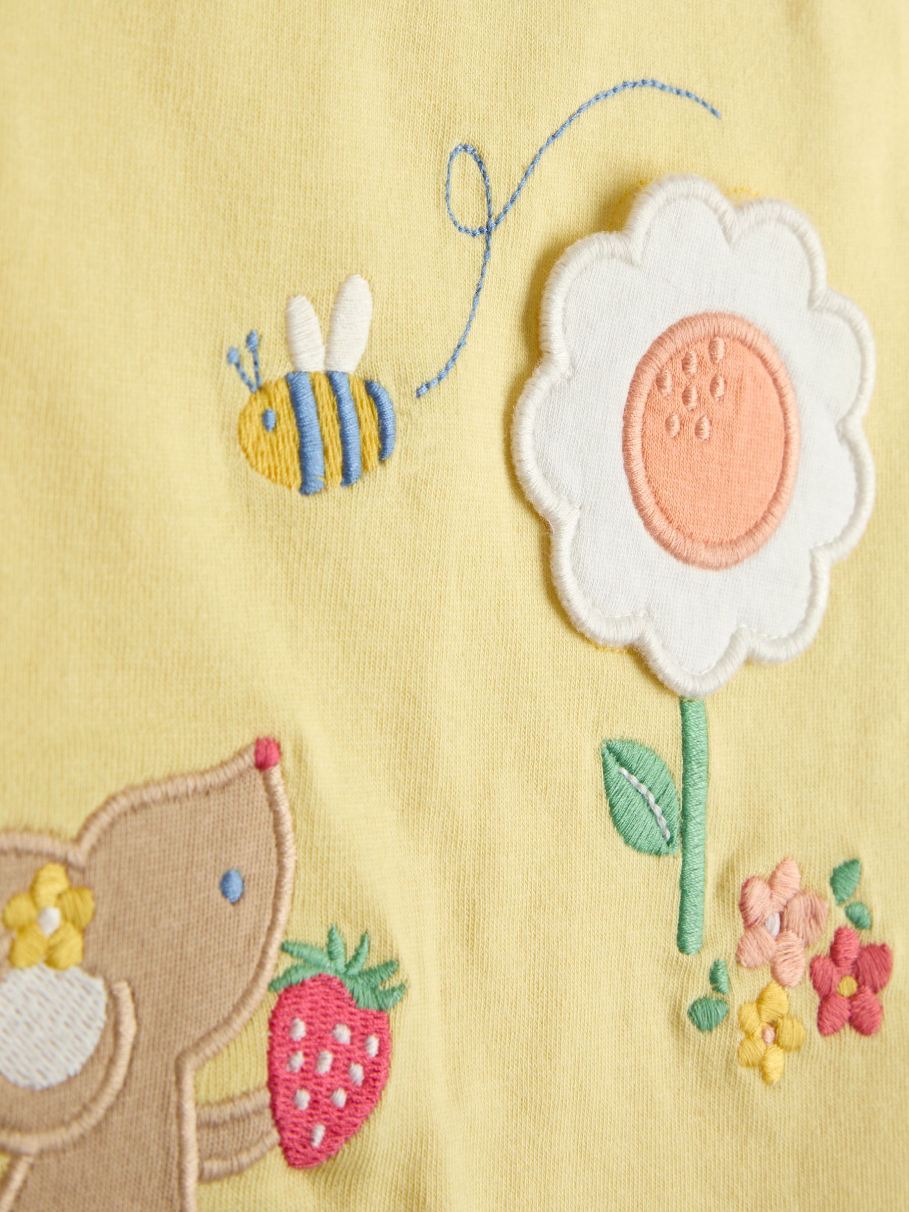 Yellow Mouse Garden Appliqué Scalloped T-shirt - Image 3 of 3