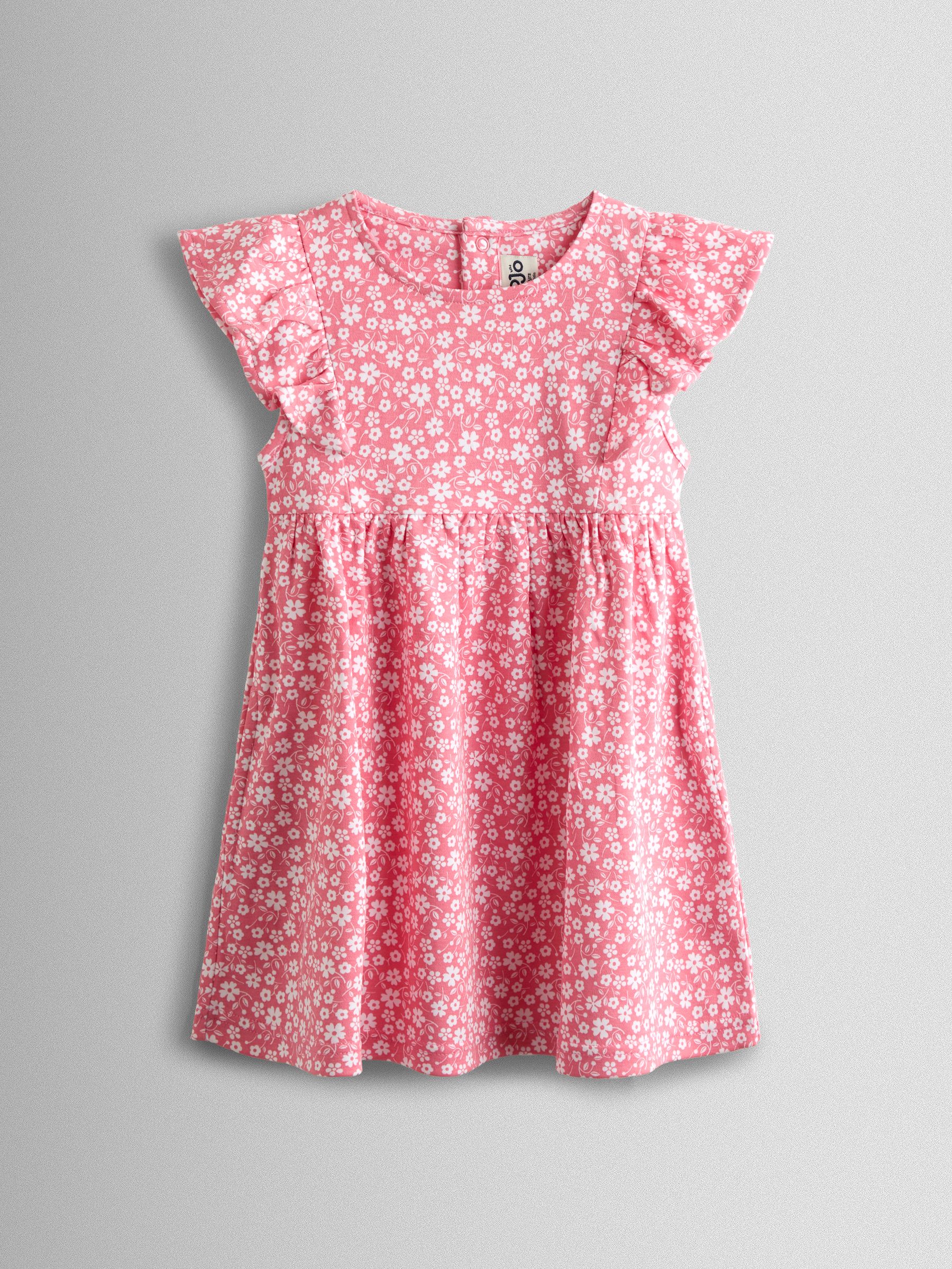 Orange Ruffle Sleeve Dress - Image 1 of 4