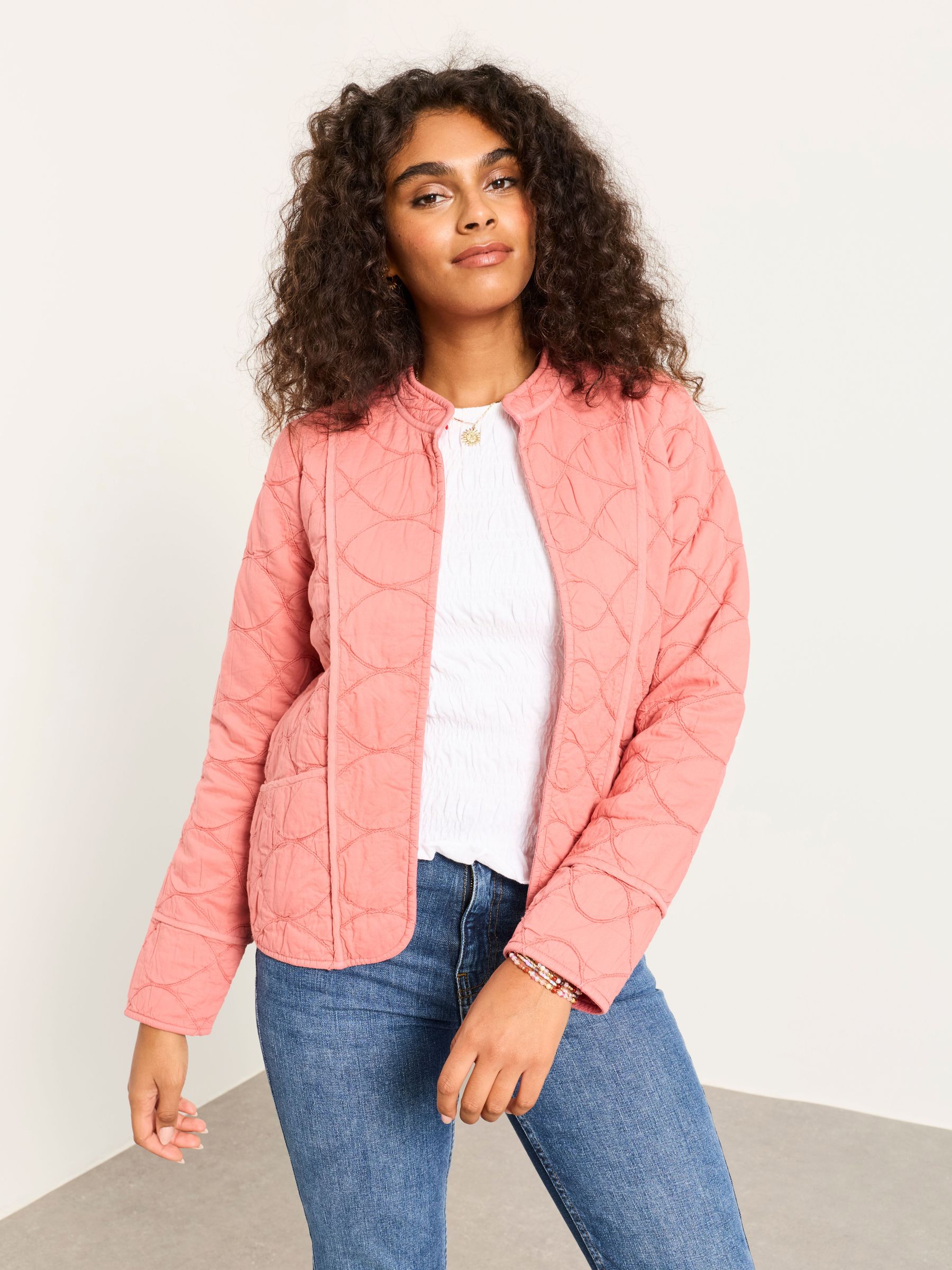 Regular Quilted Jacket in Pink - Image 7 of 7