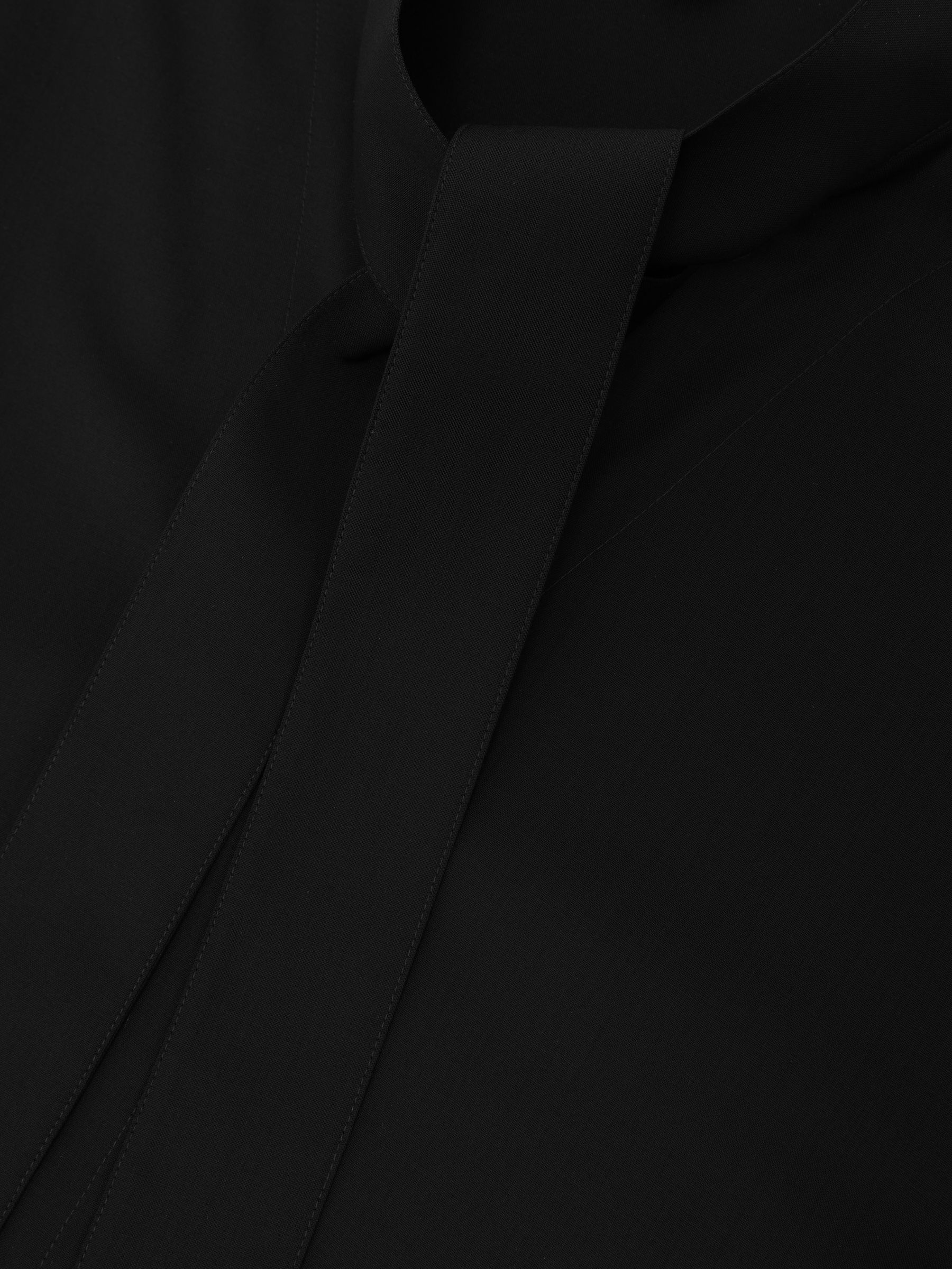 Reiss | Royal Ballet Tie-Neck Shirt in Black - Image 8 of 8