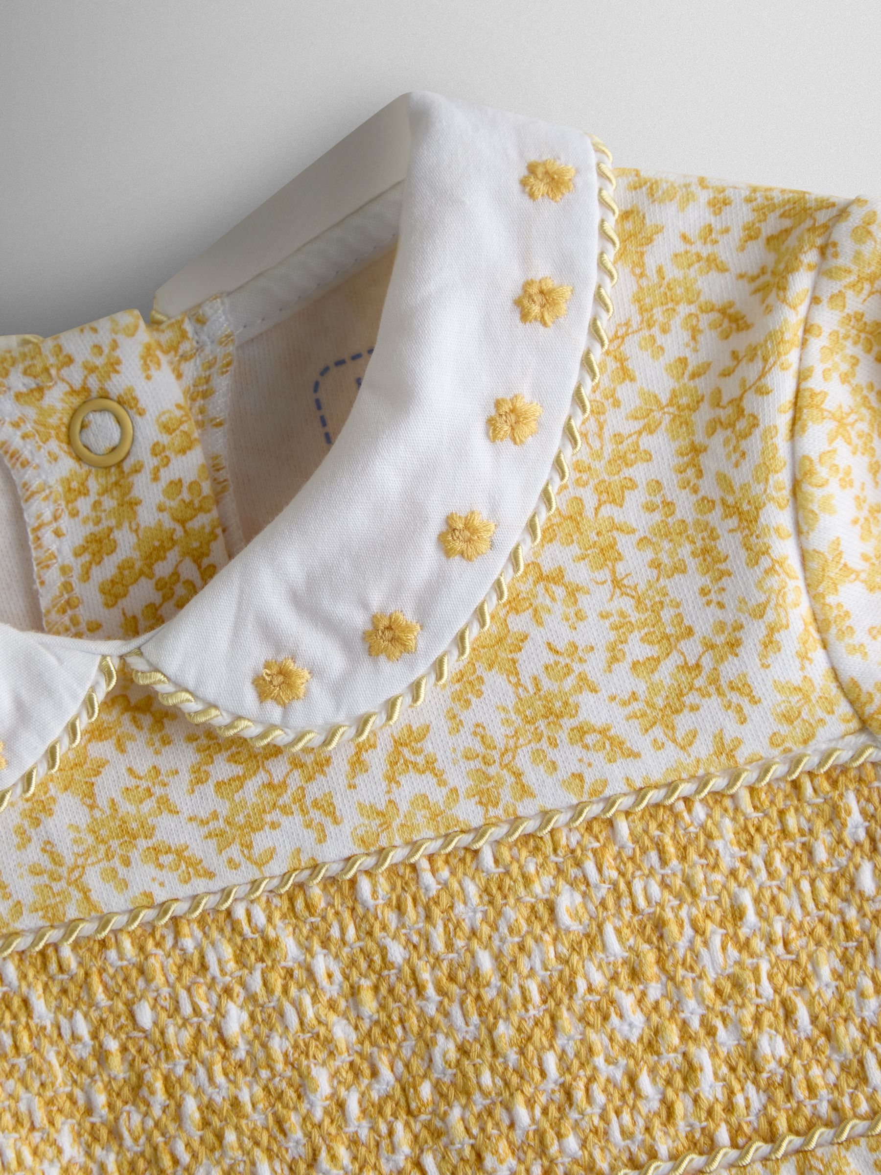 Yellow Pretty Appliqué Sleepsuit - Image 3 of 4