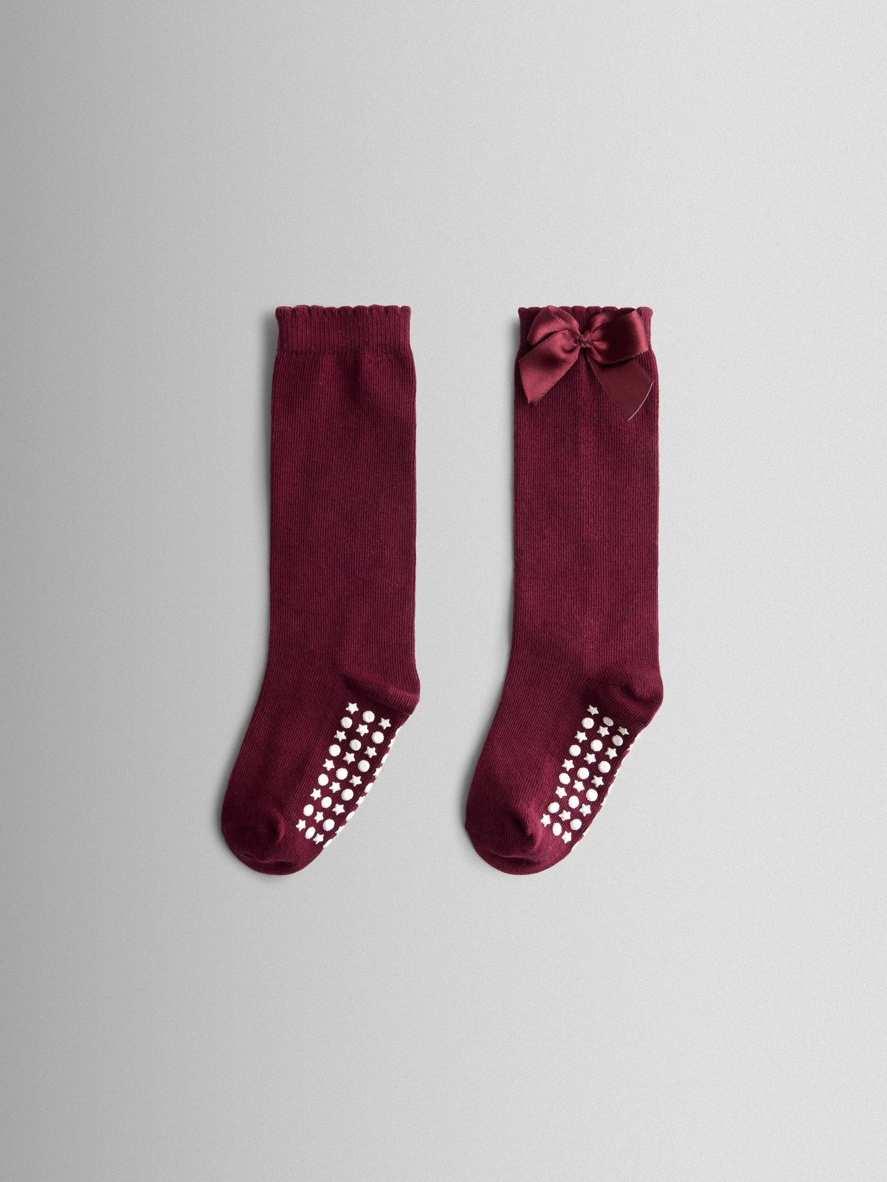 Berry Bow Long Socks - Image 1 of 4