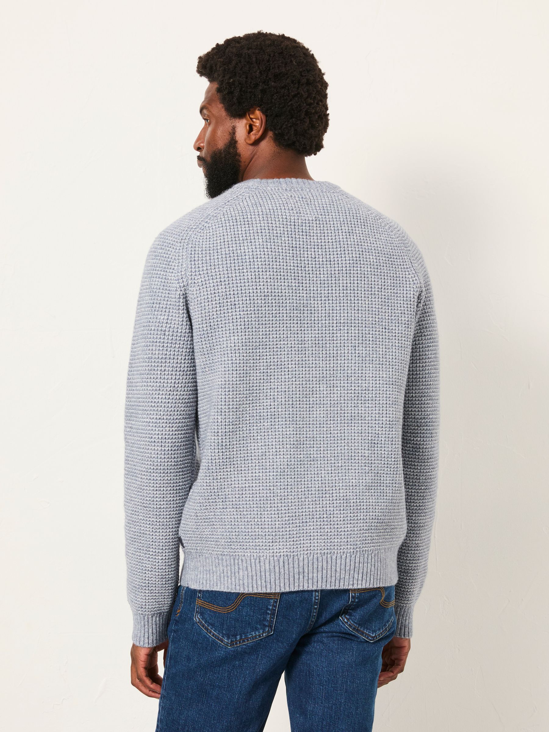 Bourton Light Blue Knitted Crew Neck Jumper - Image 2 of 6