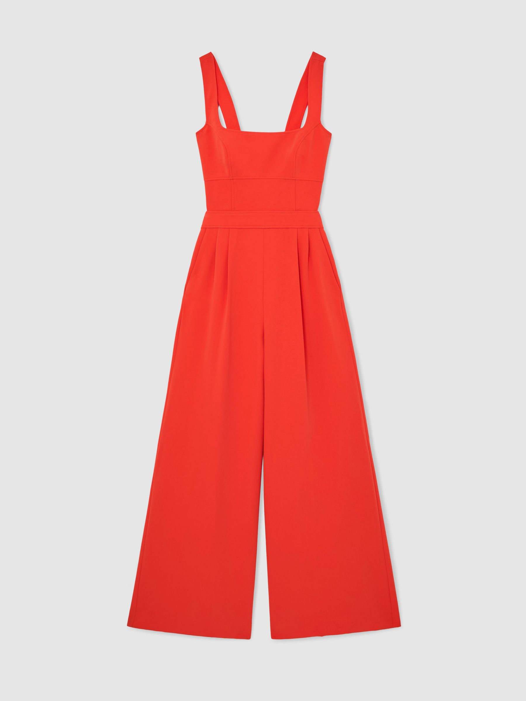 Wide-Leg Cut-Out Jumpsuit in Orange - image 1