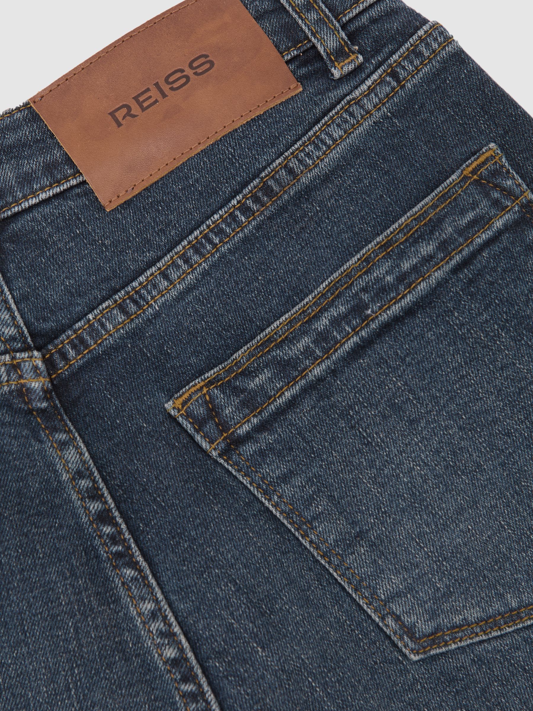Petite Mid-Rise Straight-Leg Jeans in Antique Mid Blue - image 4