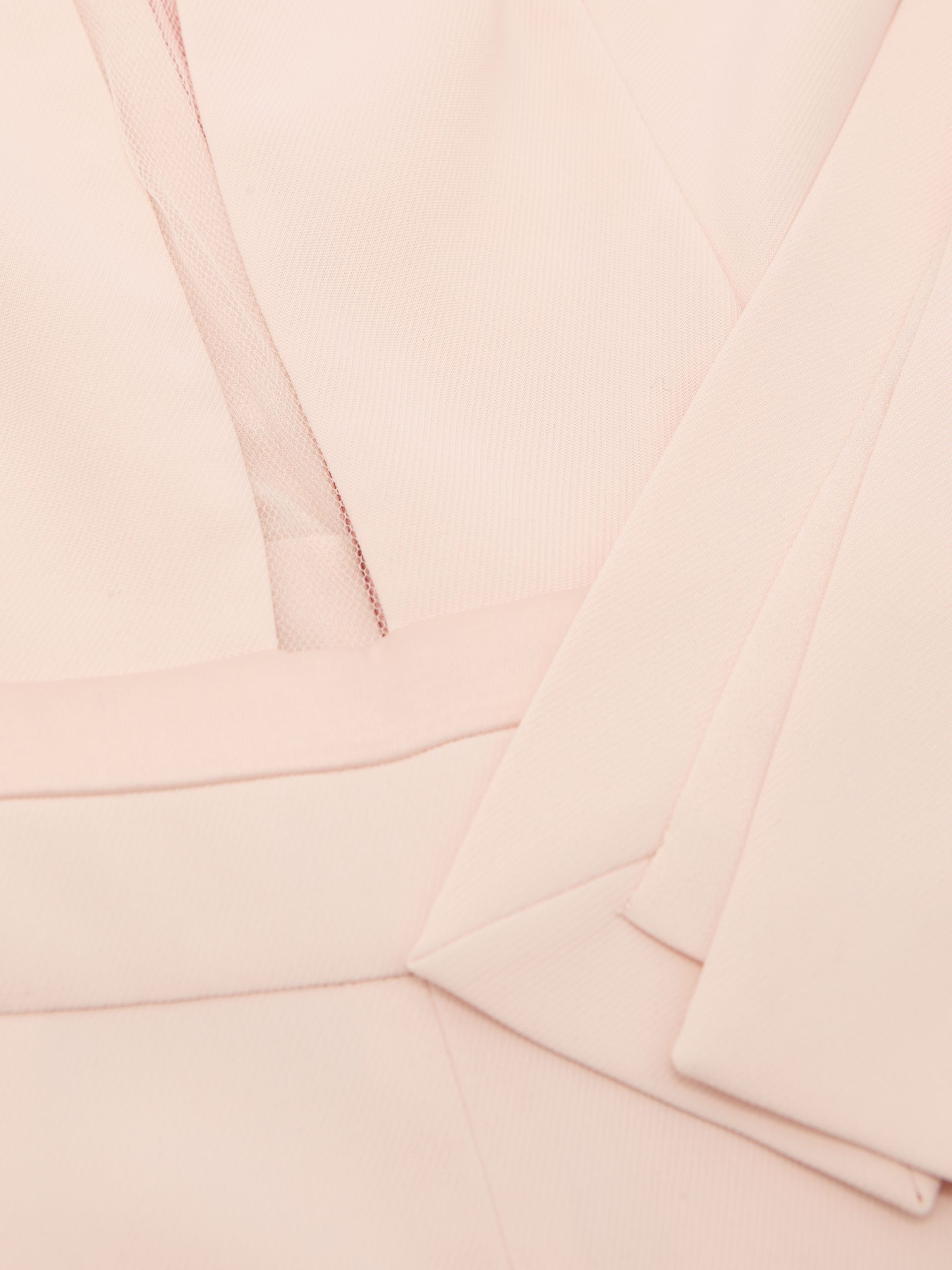 Plunge-Neck Split-Sleeve Jumpsuit in Pale Pink - image 3