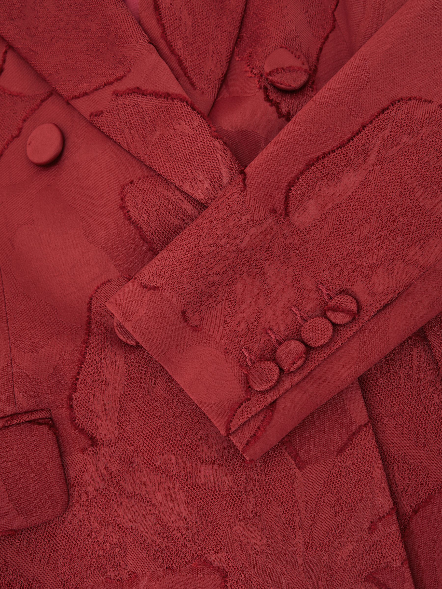 Atelier Jacquard Double-Breasted Blazer in Red - image 2