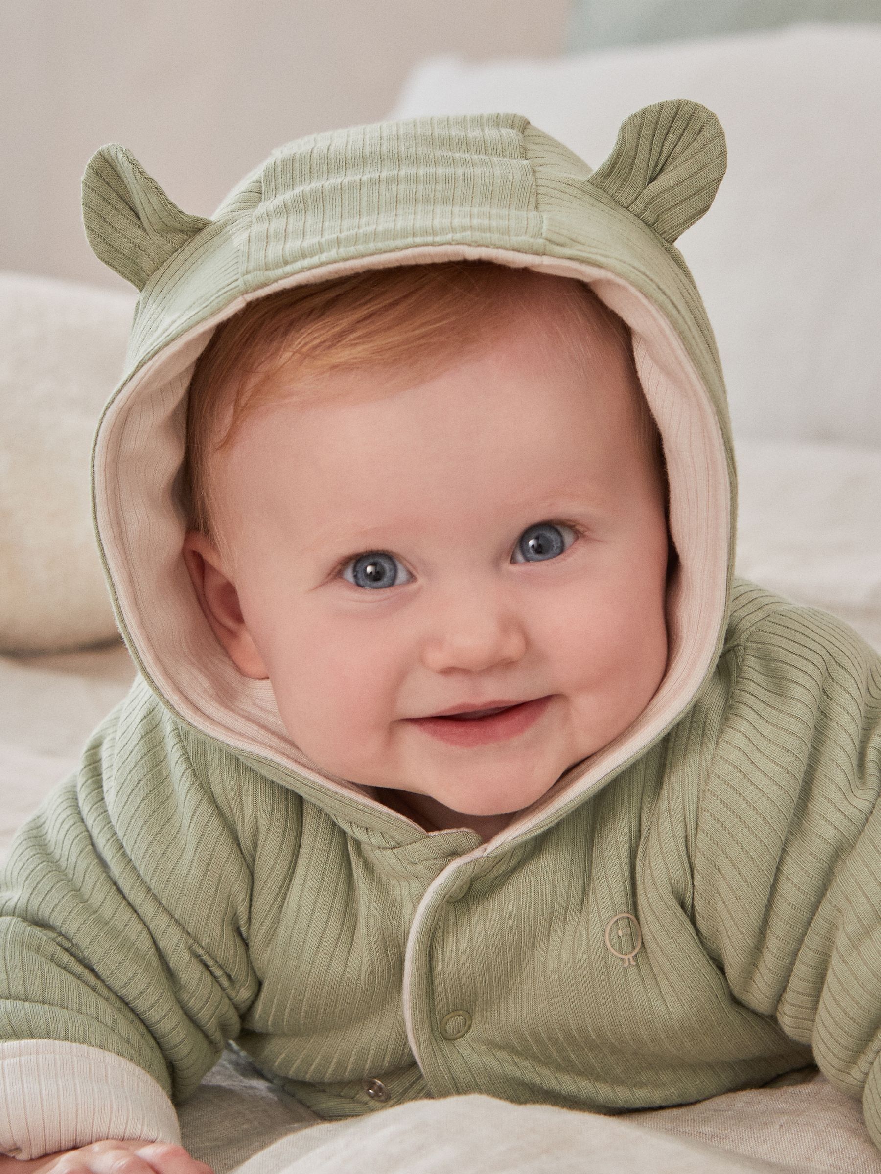 MORI Green Supersoft Reversible Cosy Zip-Up Jacket - Image 1 of 6